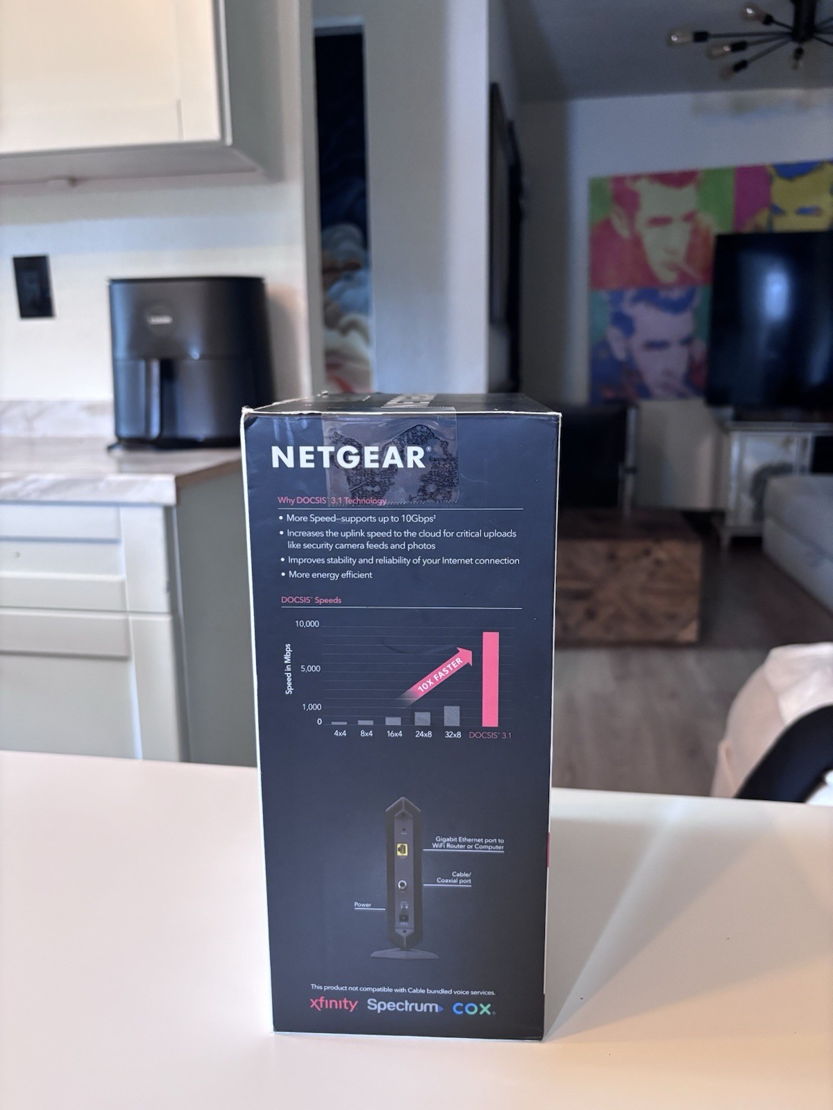 NETGEAR CM1000 DOCSIS 3.1 Cable Modem 1 Gbps Gigabit Ethernet CM1000-100NAS