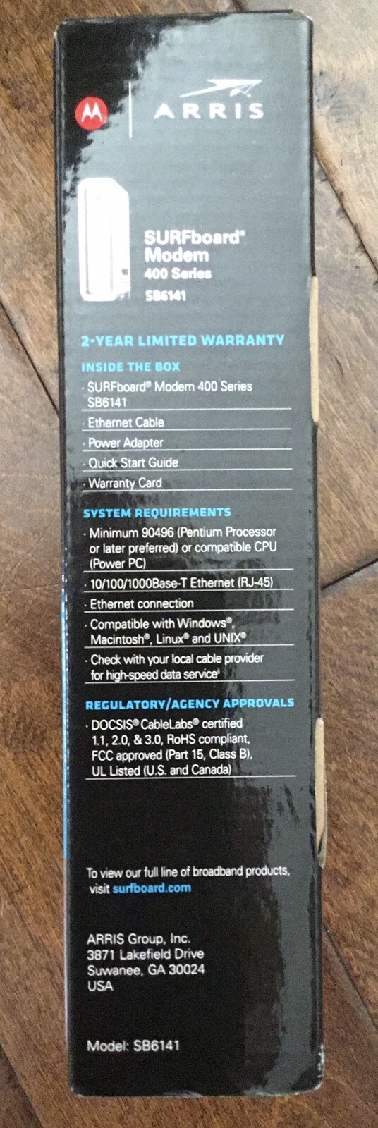 ARRIS SURFboard SB6141 Docsis 3.0 Cable Modem