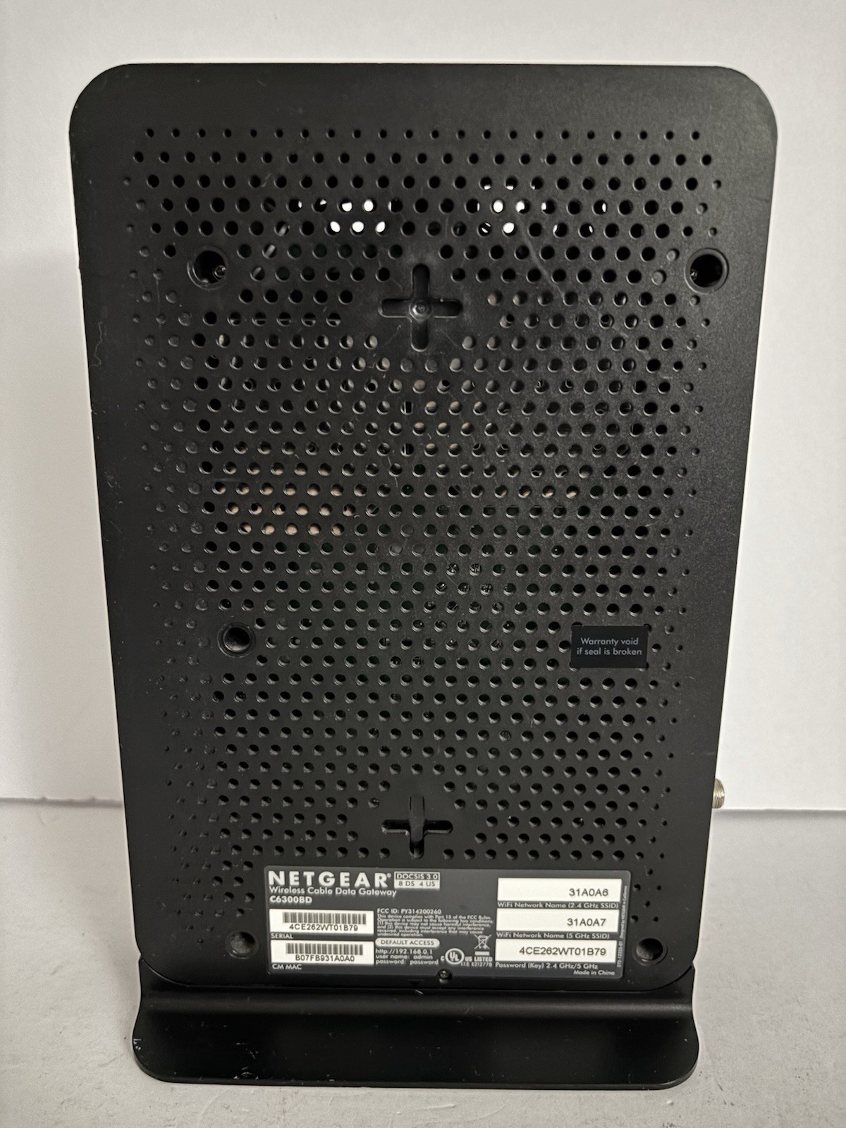 NETGEAR C6300BD AC1900 DOCSIS 3.0 Cable Modem WiFi Router – TESTED WORKING