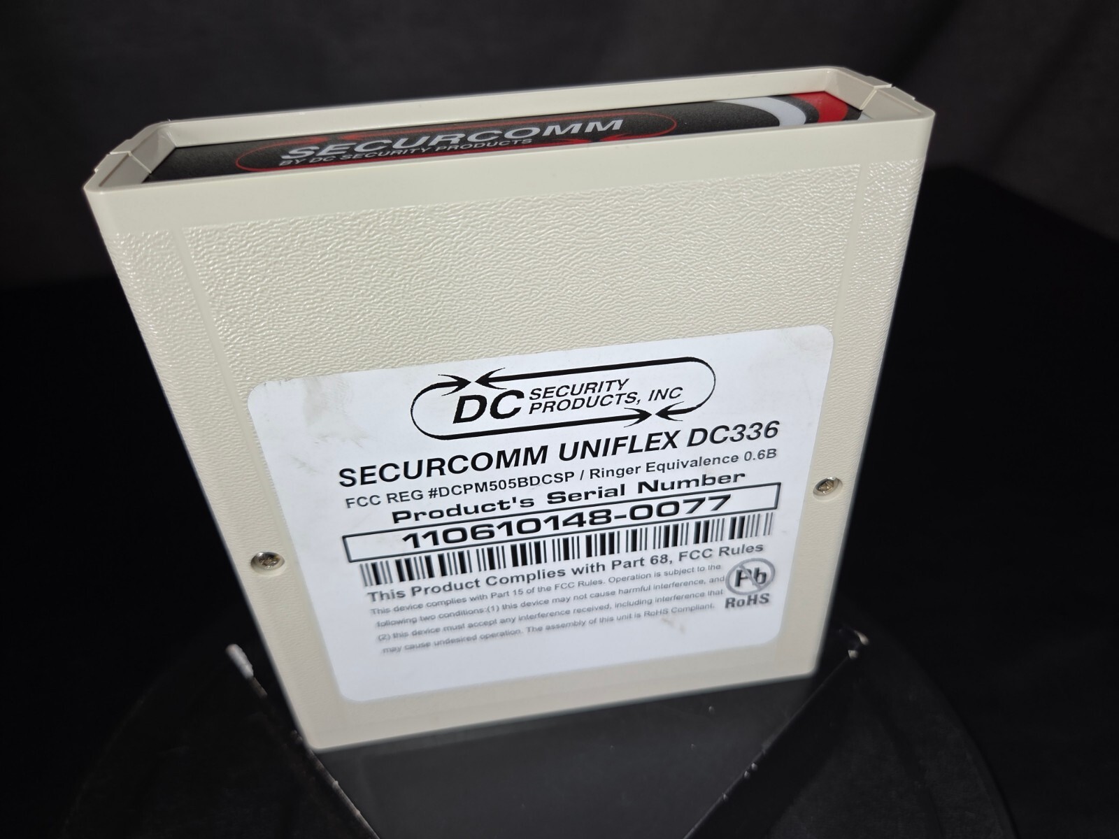 SECURCOMM BY DC SECURITY PRODUCTS UNIFLEX DC336 12VDC ISC DIAL-UP