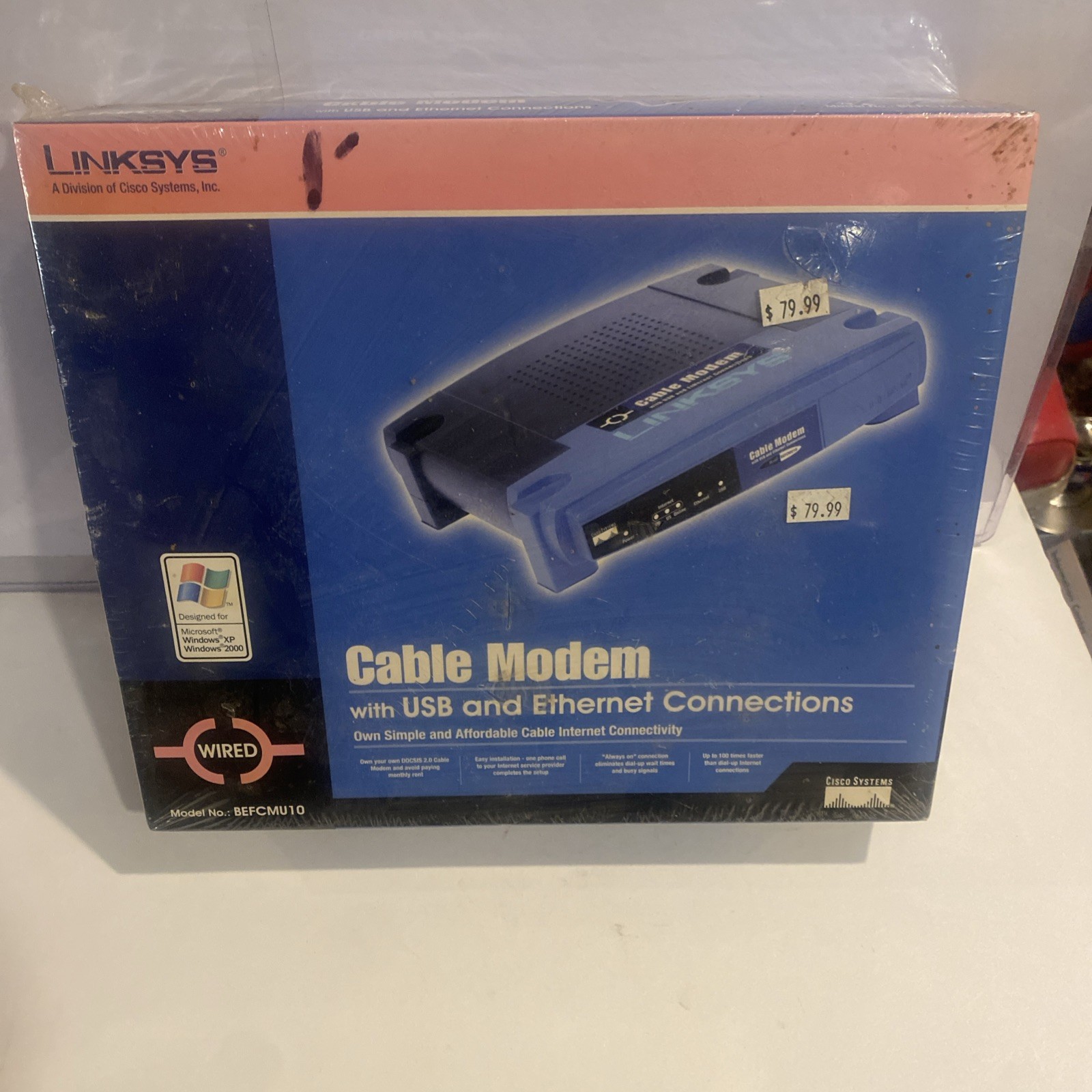 Linksys Cable Modem BEFCMU10 42.88 Mbps New Sealed Box