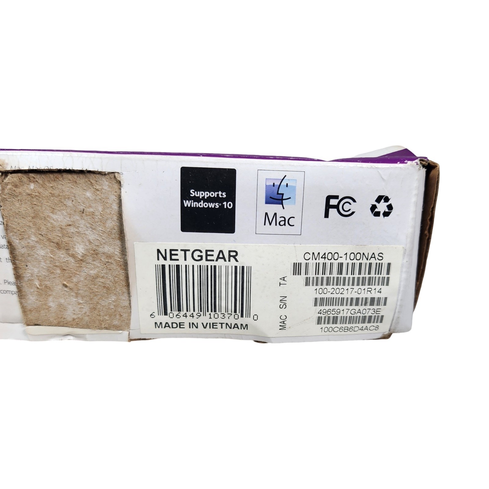 Netgear CM400 DOCSIS 3.0 Cable Modem Complete In Box CIB 8×4 Up To 340 Mbps Blac