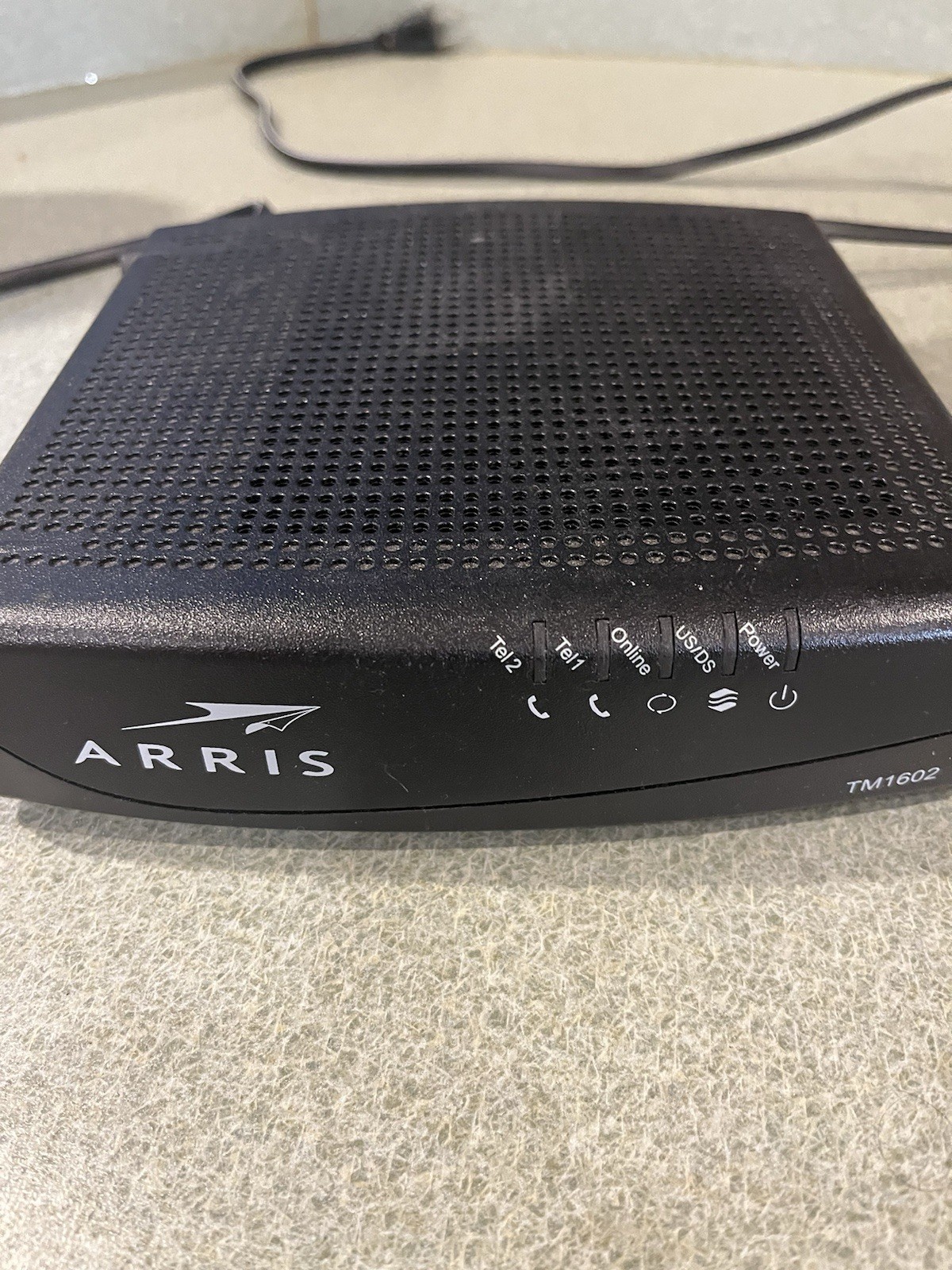 ARRIS Telephony Internet Cable Modem DOCSIS 3.0 Model TM1602A W/Ethernet cable