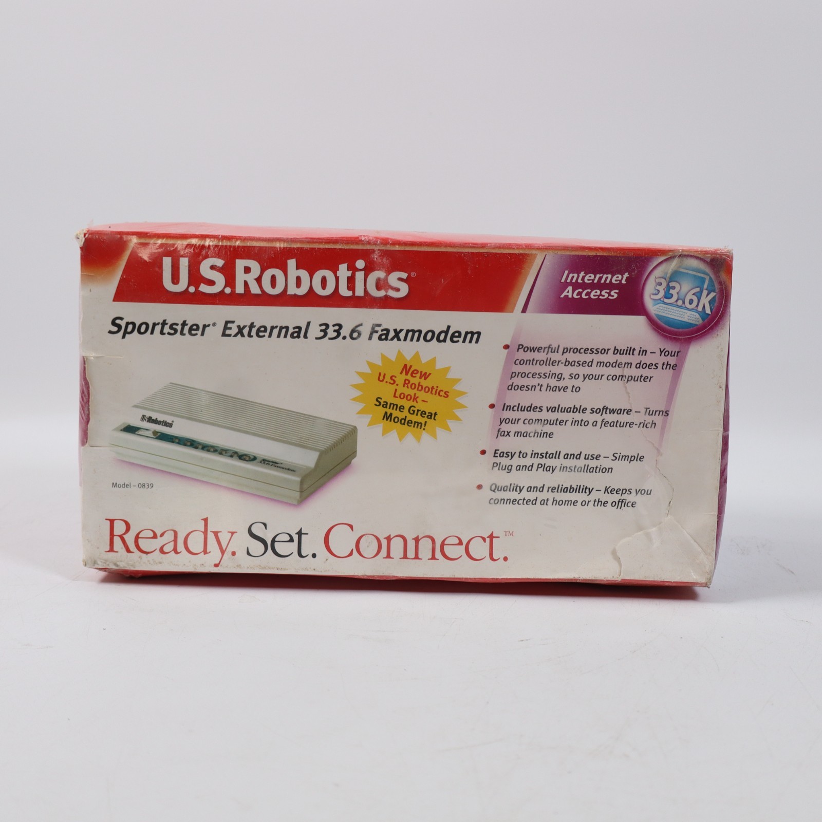 US Robotics Sportster 33.6 Fax Modem Model 0839 Vintage SEALED OLD STOCK