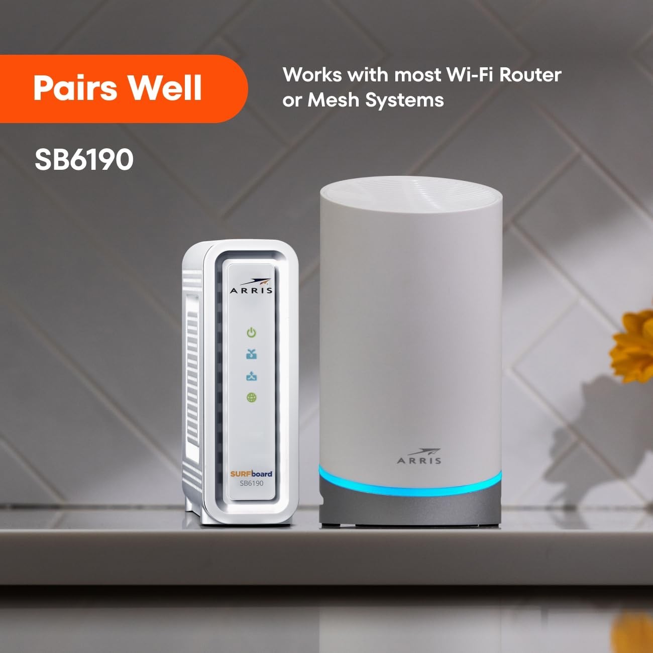 High-Speed DOCSIS 3.0 Cable Modem, 32×8, 1 Gbps Port, 800 Mbps Max Speed, 2-Year