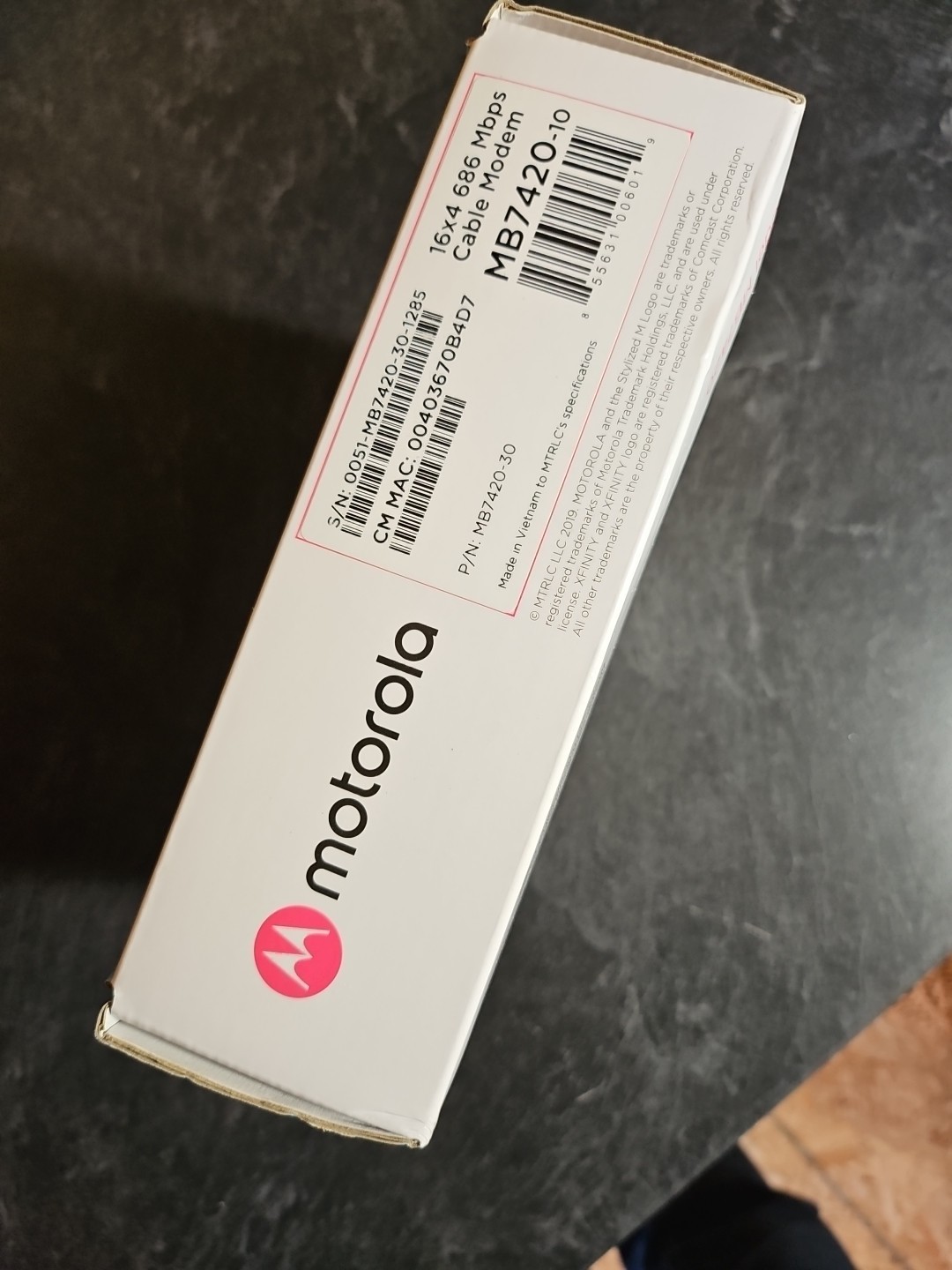 Motorola 16×4 Cable Modem 686 Mbps MB7420-10