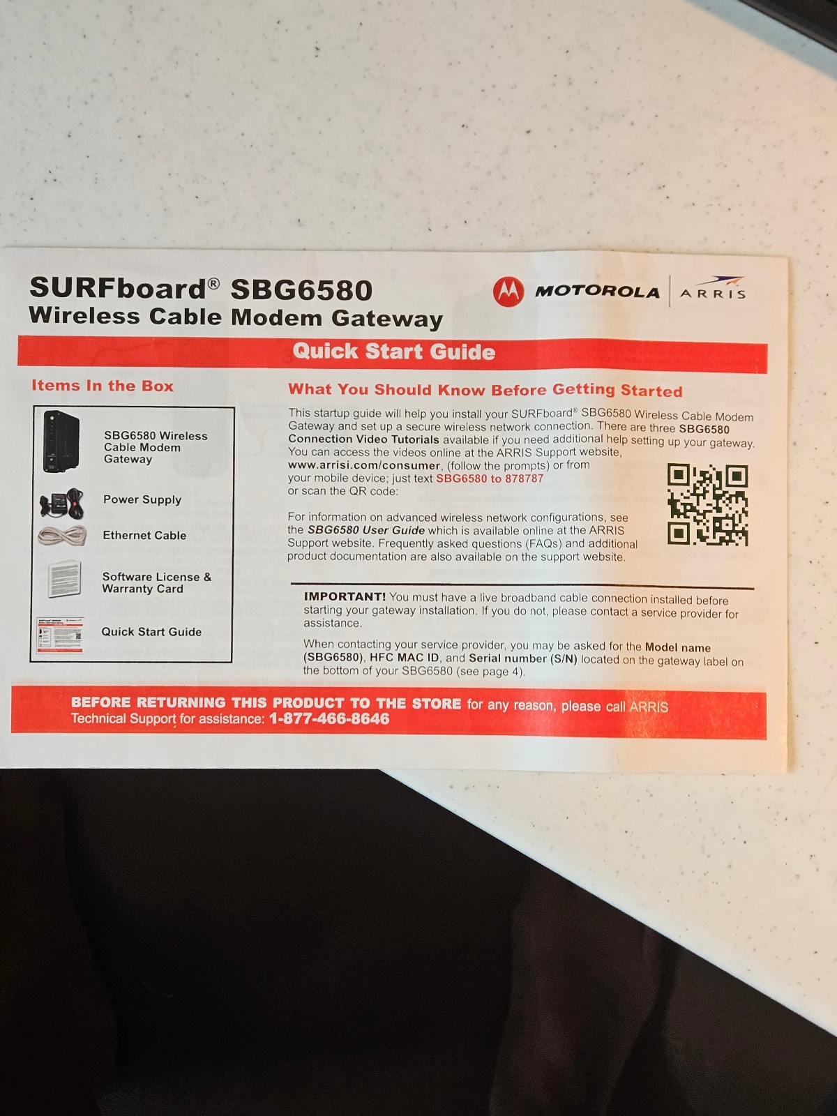 Motorola Arris SURFboard SBG6580 – G228 Wireless Cable Modem Router