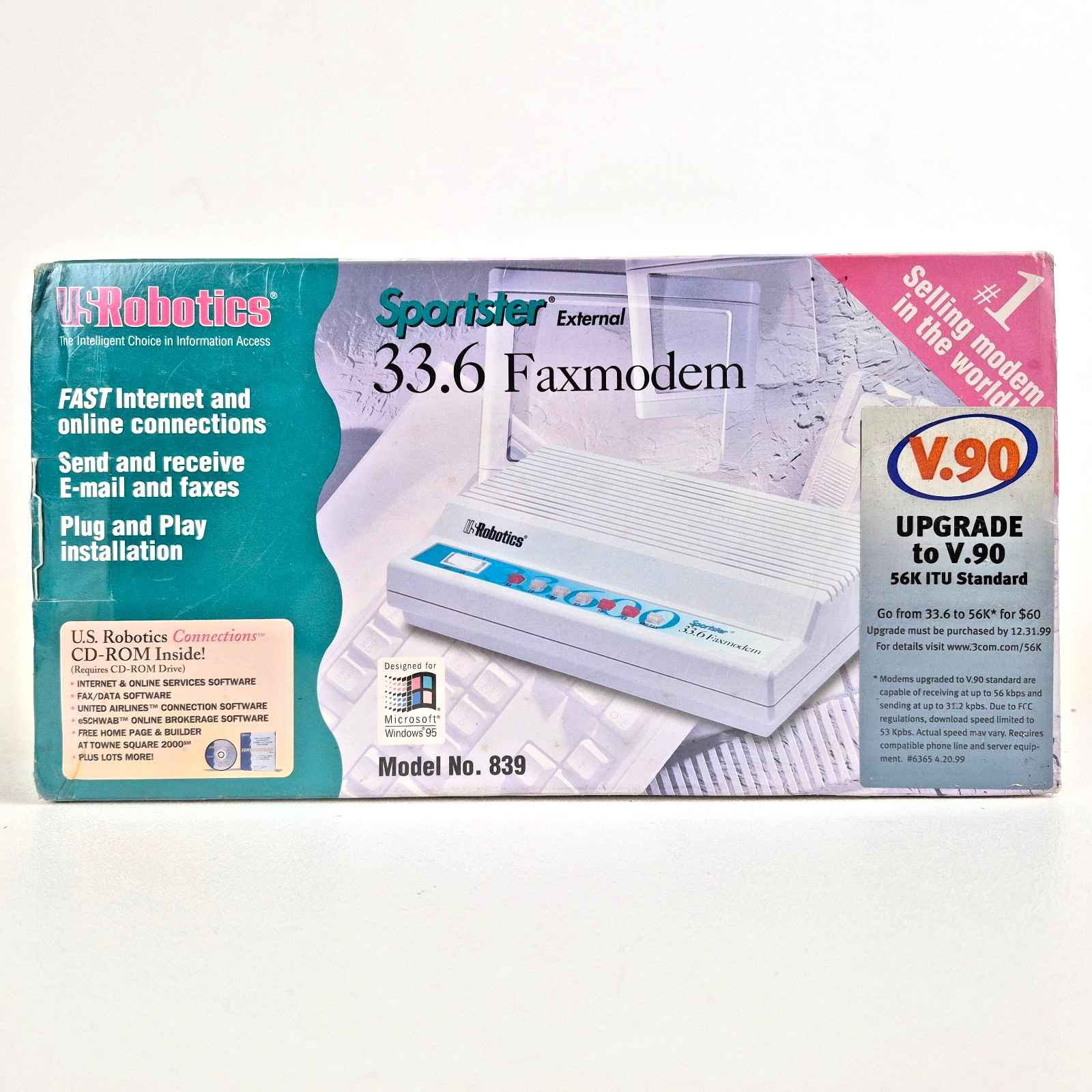 US Robotics Sportster 33.6 External Fax Modem – Factory Sealed