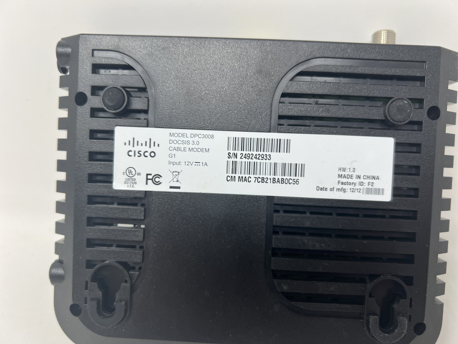 Linksys (DPC3008-CC) 348.16 Mbps Advanced DOCSIS 3.0 Cable Modem