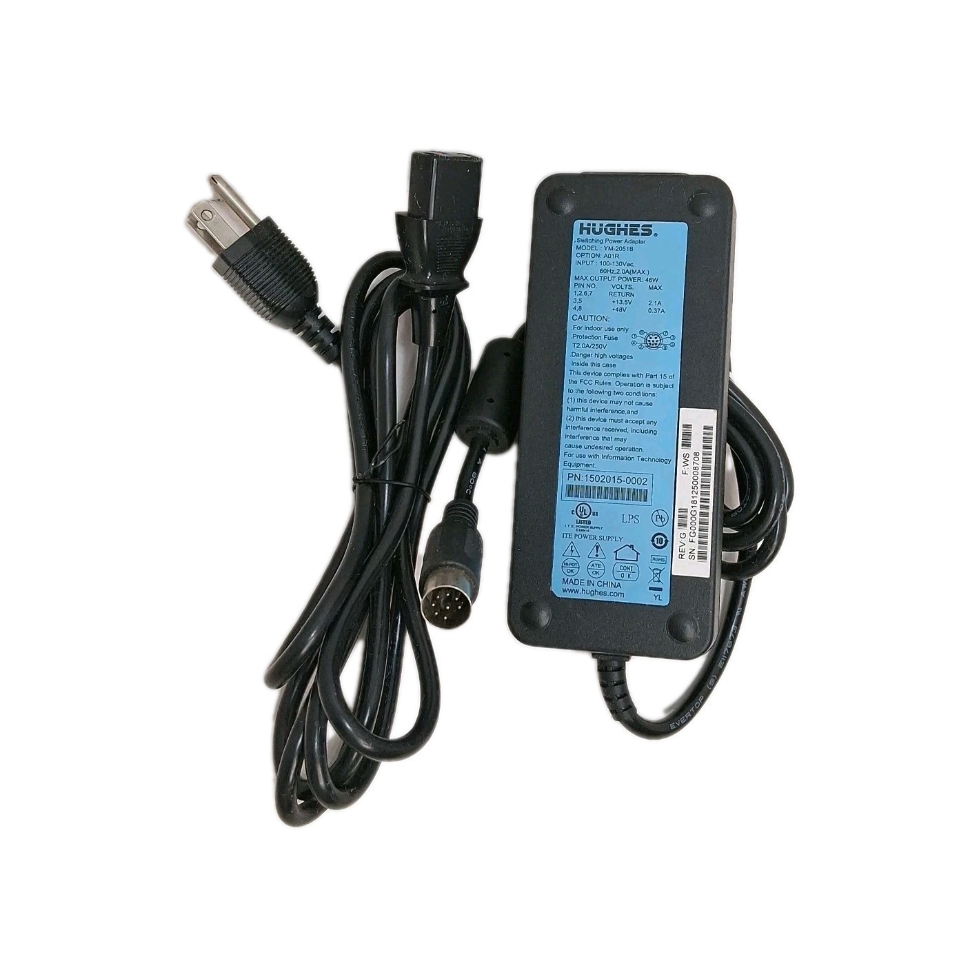Hughes YM-2051B Satellite Power Adapter for HN1000/HN1100/HN9000 Complete
