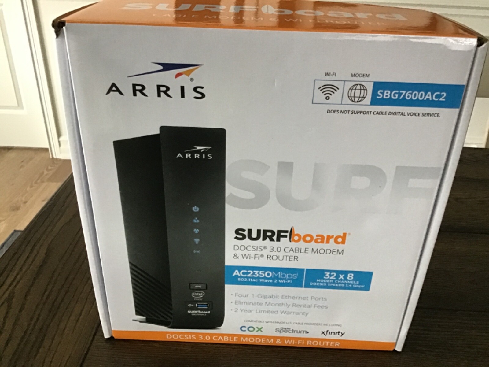 Arris Surfboard SBG7600AC2 DOCSIS 3.0 Cable Modem & AC2350 Dual-Band Wi-Fi