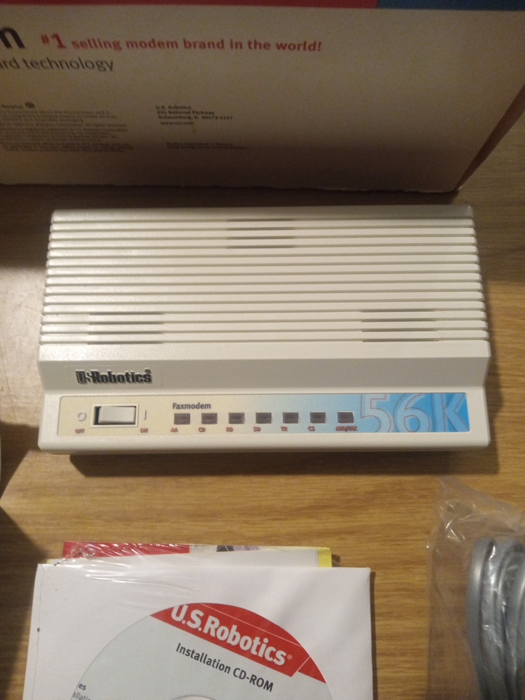 U.S. Robotics 56K Fax Modem Model No. 5686 New In box Nib (3)