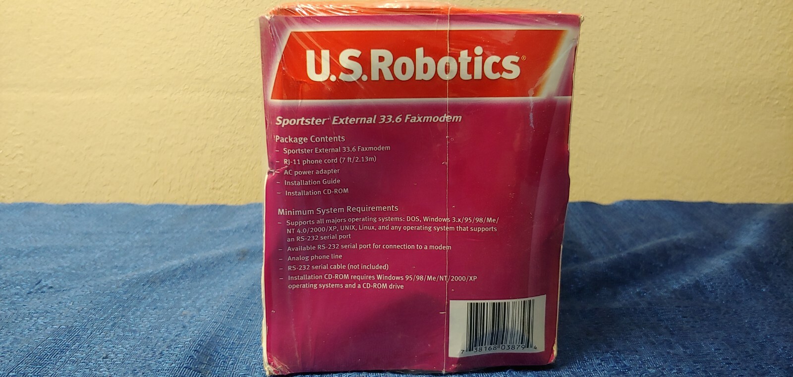New US Robotics Sportster External 33.6Kbps Faxmodem – Model No 0839