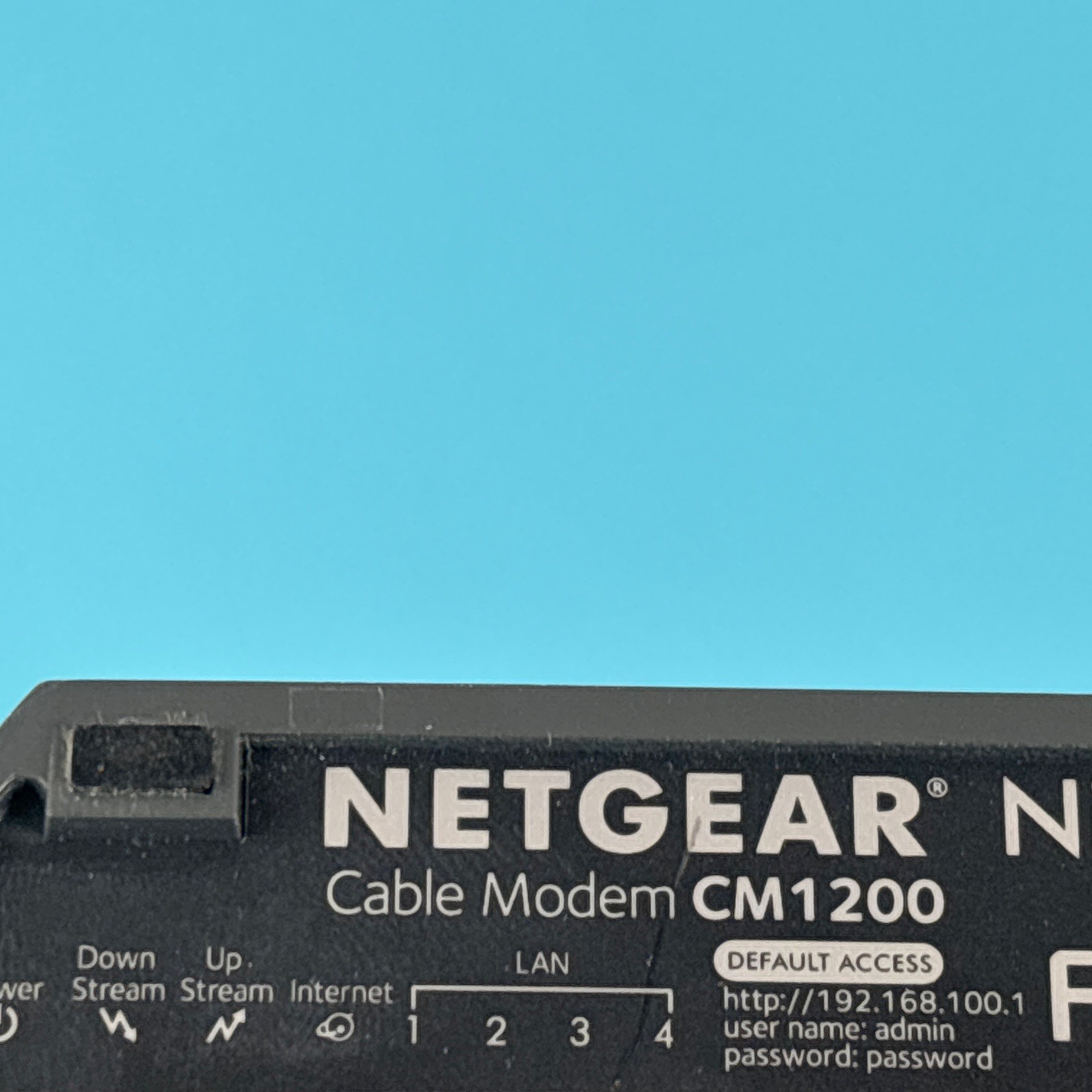 NETGEAR Nighthawk CM1200 DOCSIS 3.1 Cable Modem w/ adapter – Parts/Repair ONLY!
