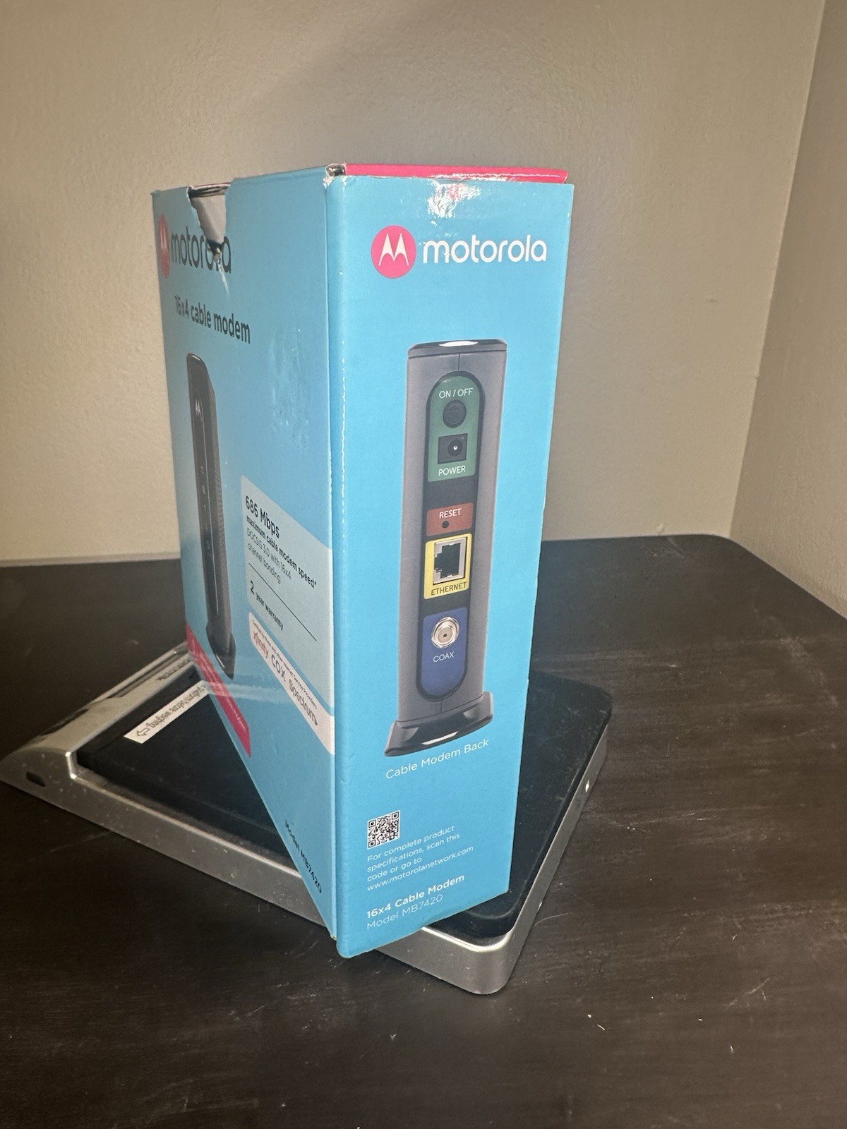 Motorola MB7420 – 16×4 Cable Modem – 686 Mbps – With Power Cord *TESTED*