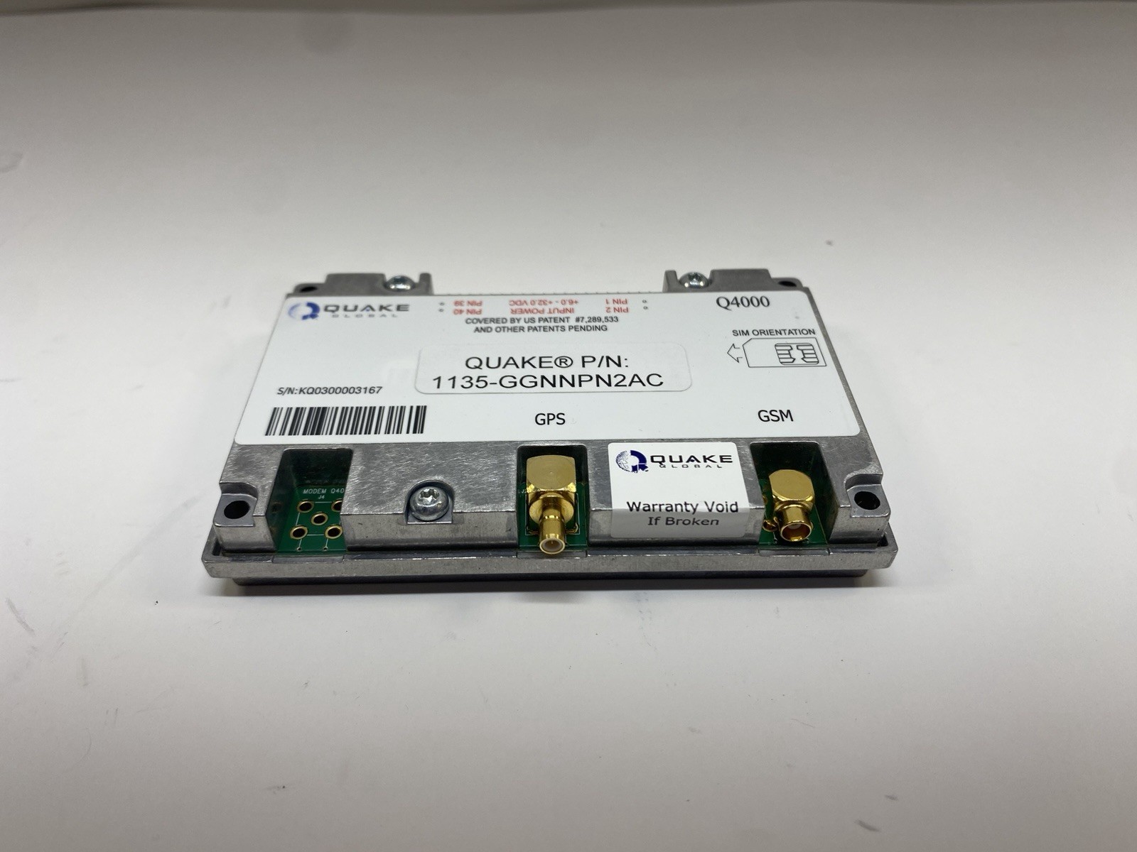 QUAKE GLOBAL Q4000 GPS GSM Modem 1135-GGNNPN2AC