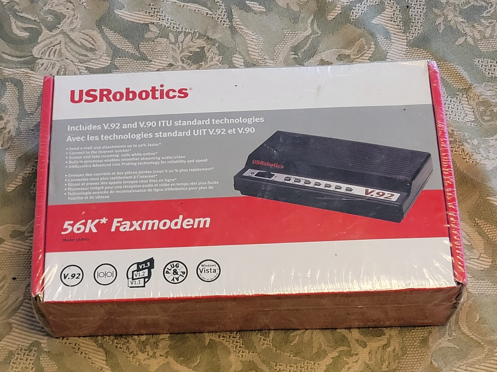 USRobotic 5686G V92 External Fax Modem 56K Serial Faxmodem New Unopened