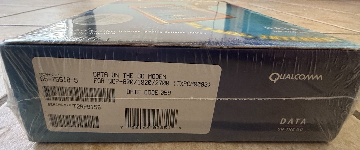 BRAND NEW SEALED! Qualcomm Data On The Go Fax/Modem PC Card 33.6 Kbps FREE SHIP
