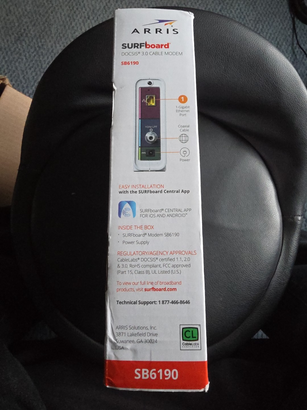 Arris Surfboard SB6190 Cable Modem White 1Gbps