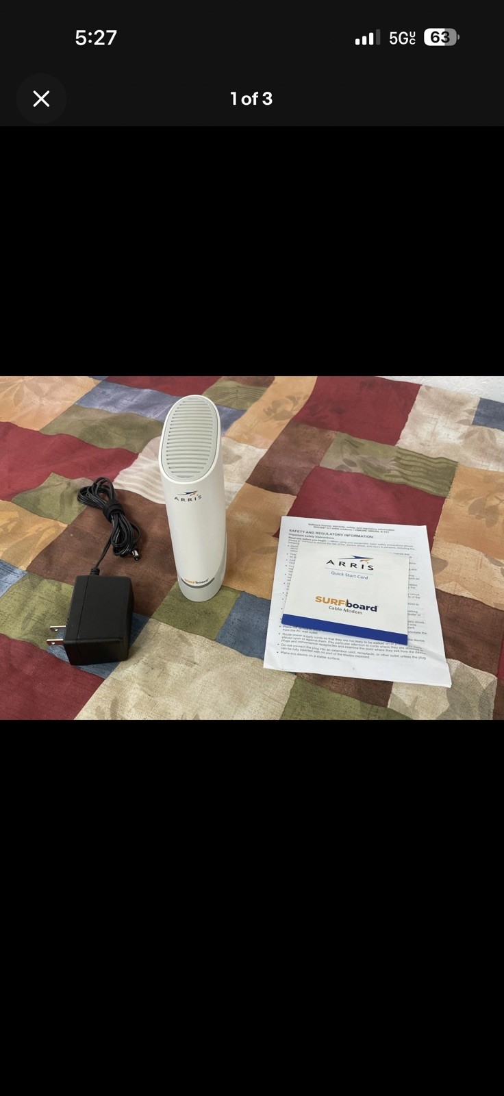 ARRIS S33 2.5 Gbps Ethernet Port – White Cable Modem