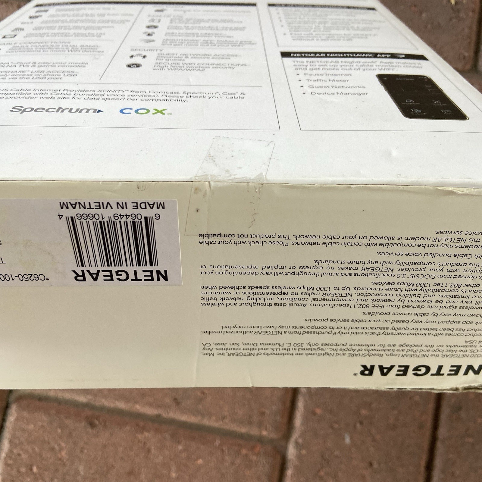 NETGEAR AC1600 Wifi Cable Modem Router C6250 – Black New Sealed
