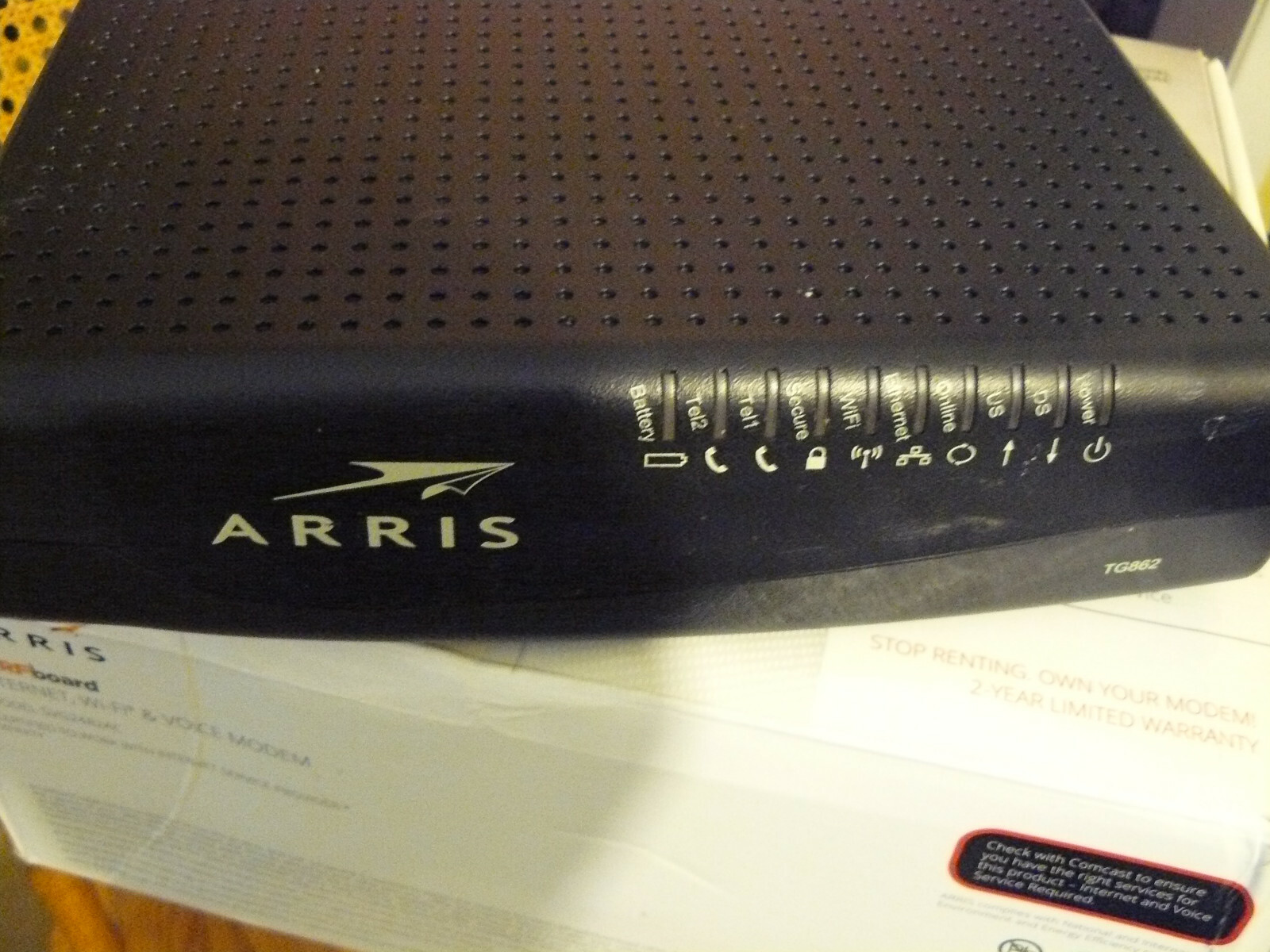 ARRIS TG862G/TW WI/FI WIRELESS DOCSIS 3.0 COMCAST GATEWAY ROUTER MODEM