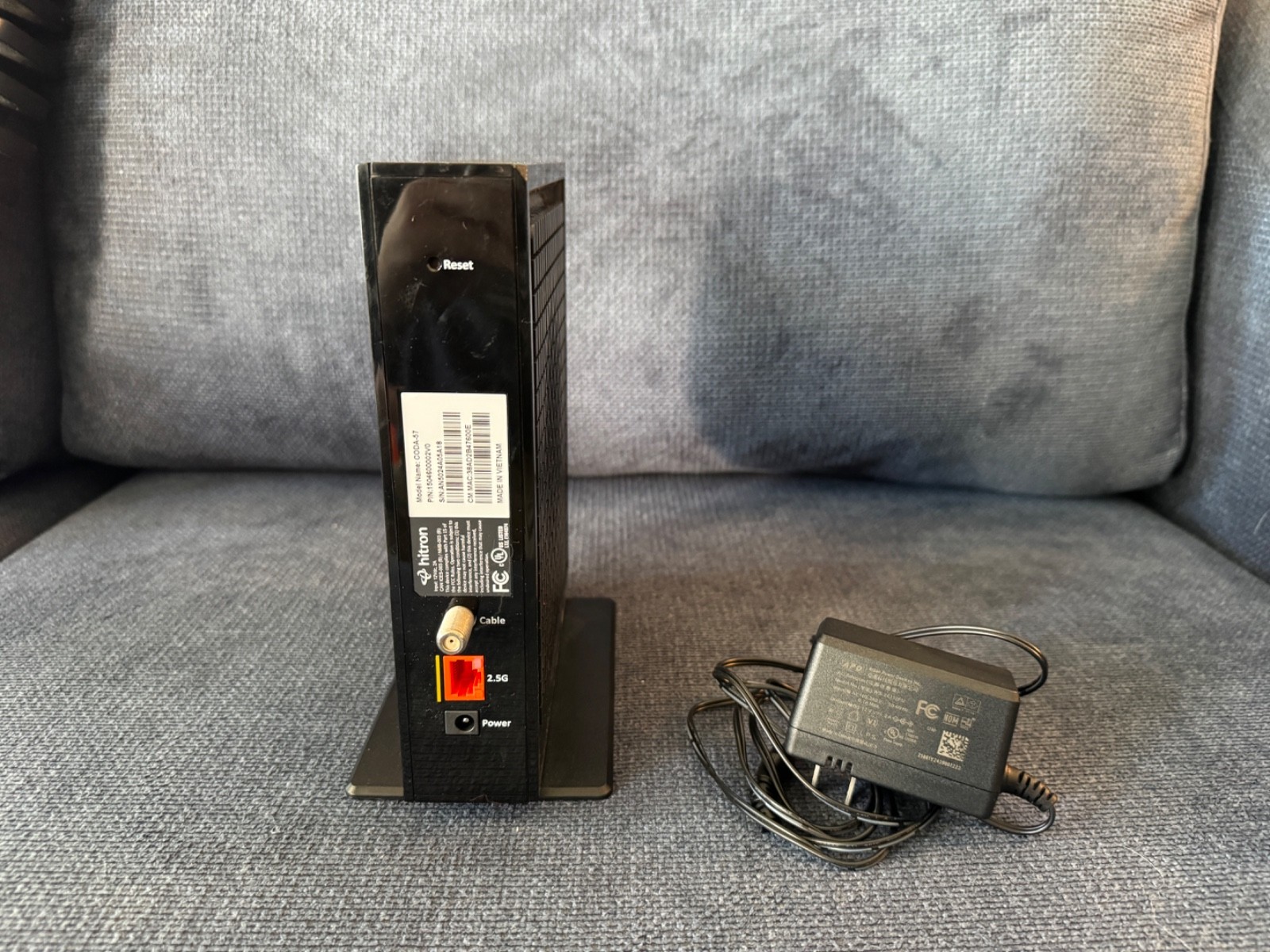 Hitron DOCSIS 3.1 Cable Modem w/ Power Adapter & Stand Black