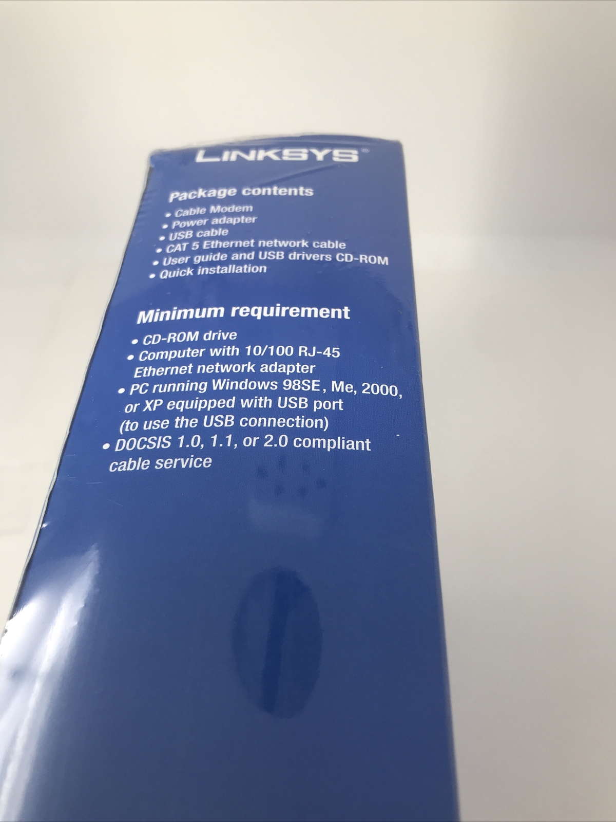 Linksys CM100 100 Mbps Cable Modem W USB And Ethernet Connections Sealed