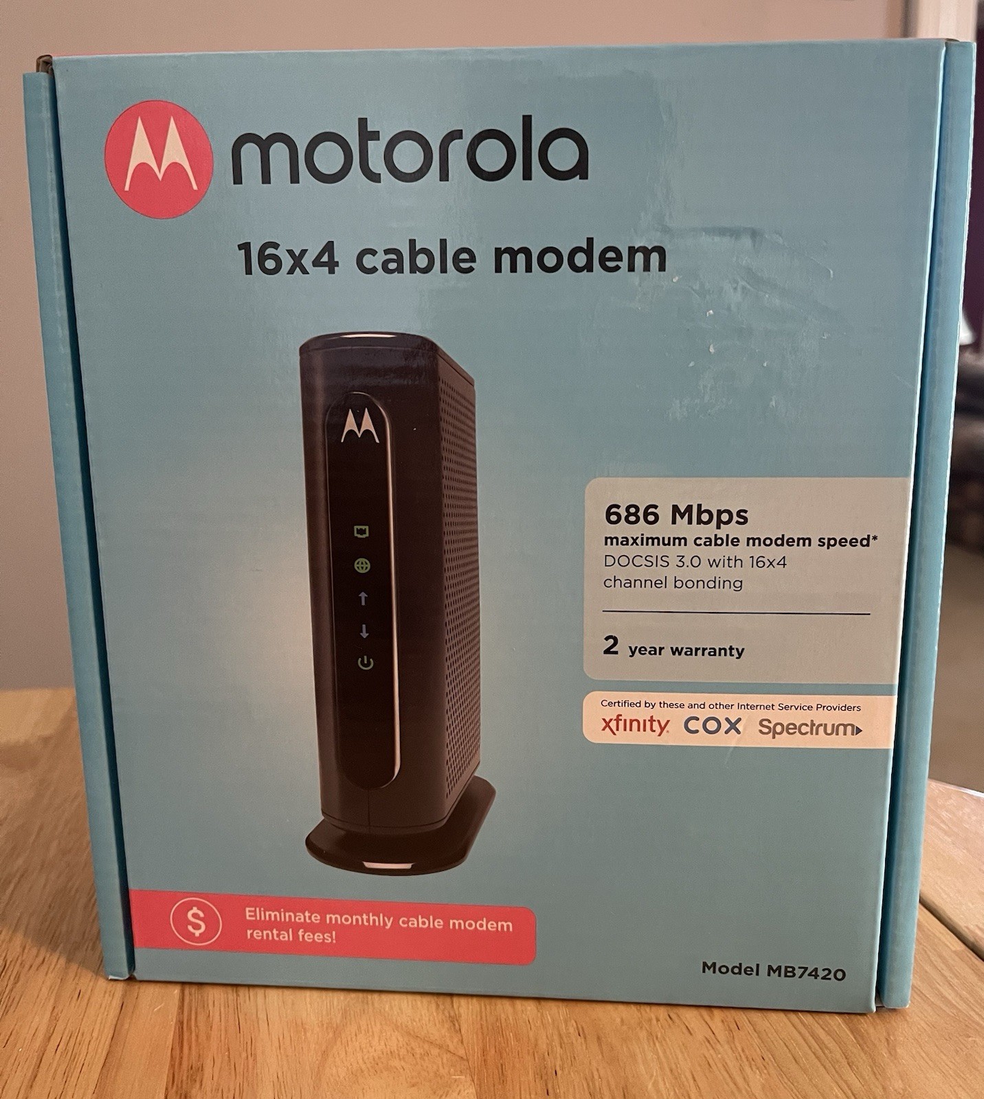 Motorola MB7420 Cable Modem 16×4 New In Box