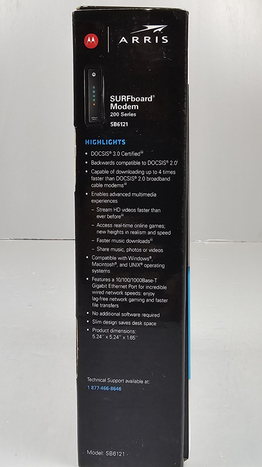 Motorola ARRIS SURFboard SB6121 4×4 DOCSIS 3.0 Cable Modem NOB