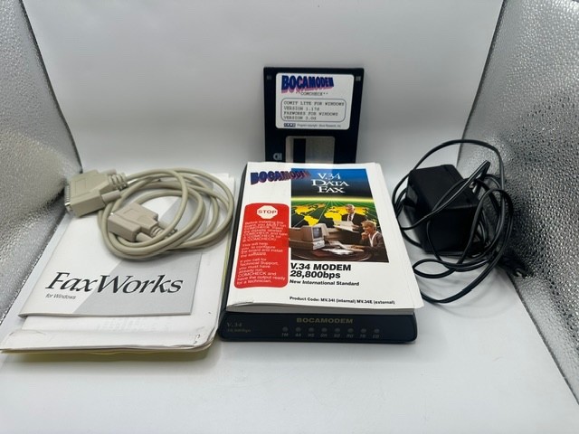 Bocamodem MV.34xx 33,600bps Data Fax Modem w/ Accessories