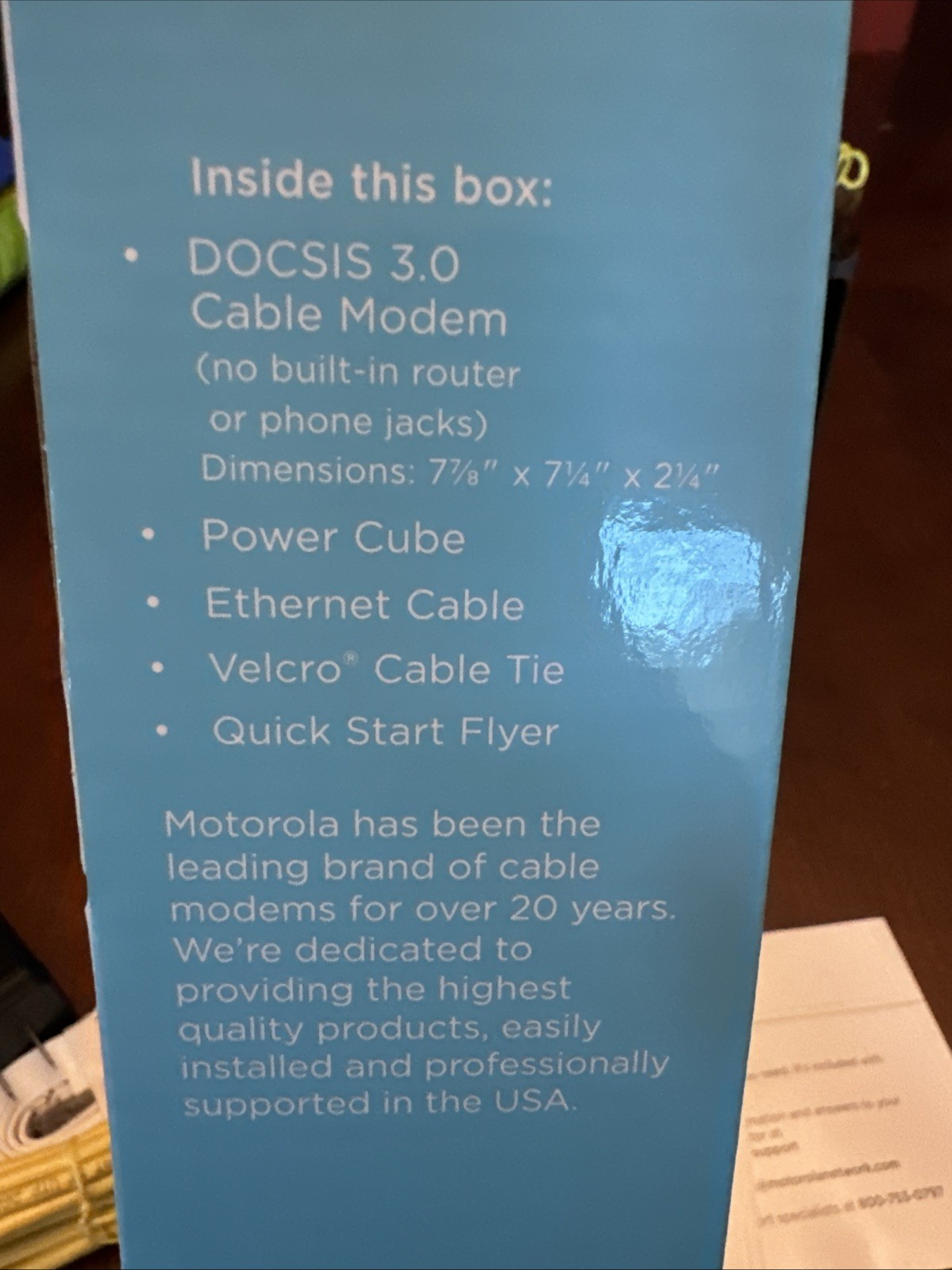 Motorola 24×8 Cabel Modem Model MB7621 DOCSIS 3.0 – New/Open Box