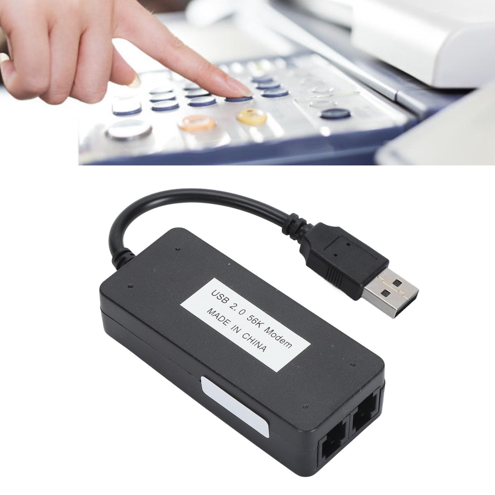 RJ11 Port USB 56K External Data Modem Caller ID Anti Thunder Computer Laptop