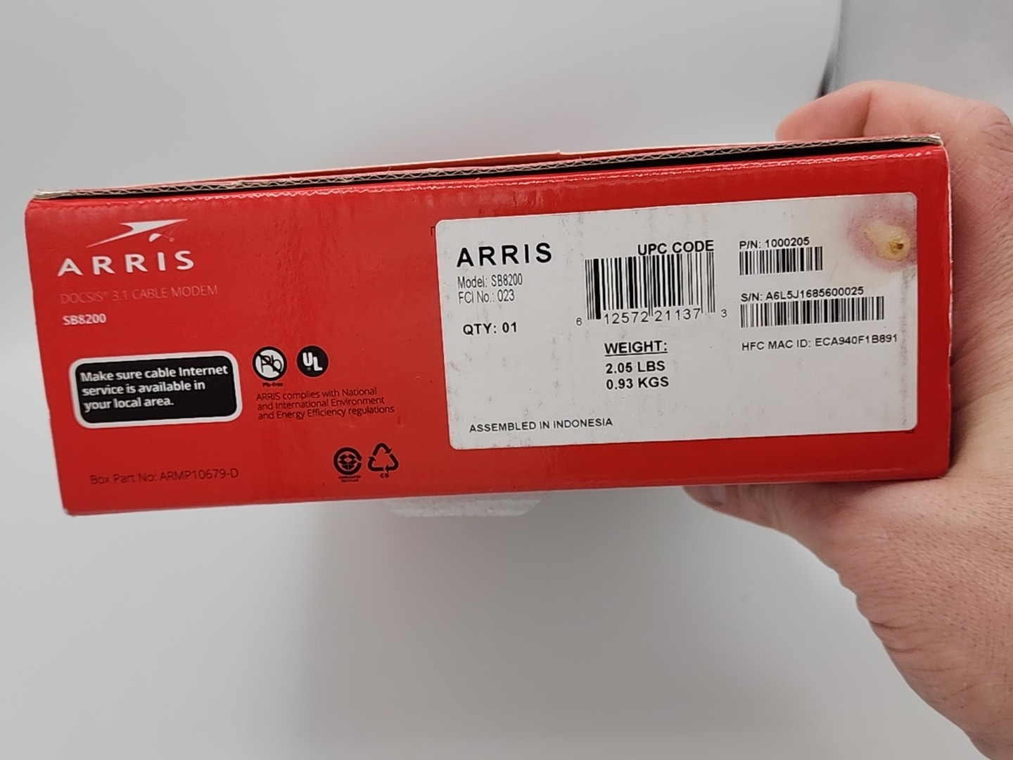 ARRIS SURFboard SB8200 DOCSIS 3.1 10 Gbps Cable Modem Never Used *CCGHouse* BF