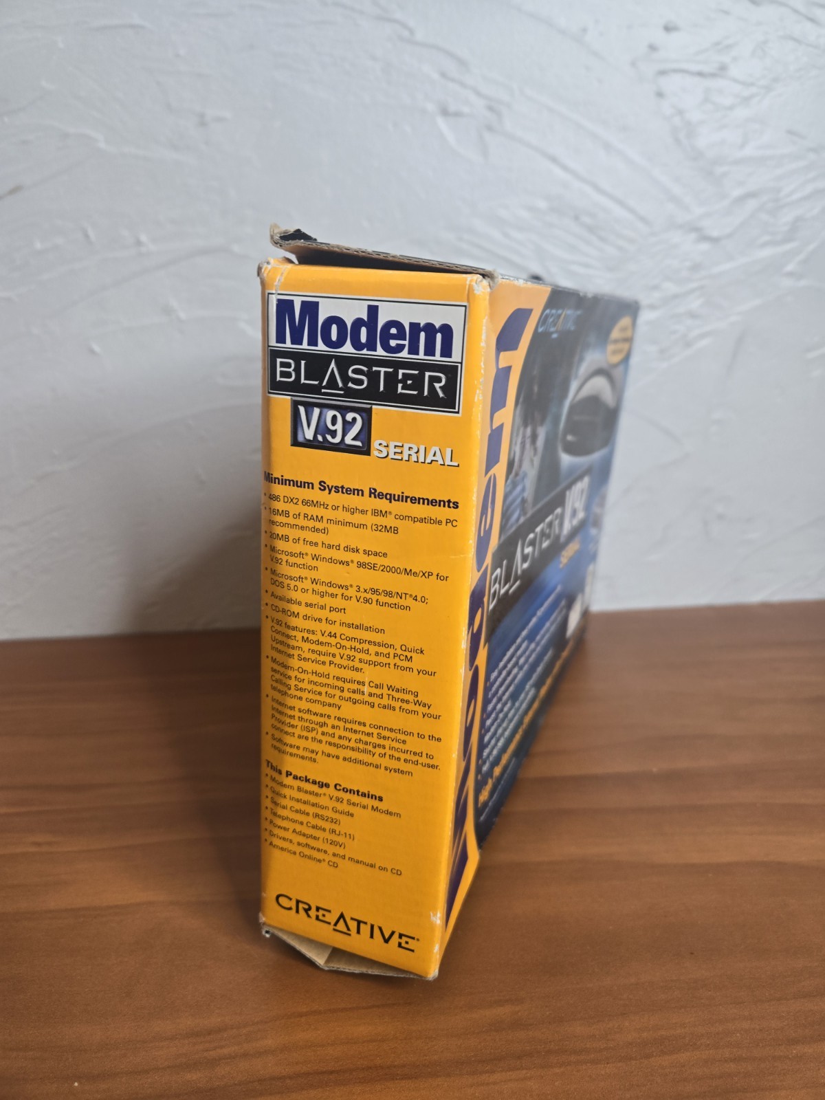NEW Creative Modem Blaster V.92 Serial External 56K Dial-Up Modem NIB Retro PC