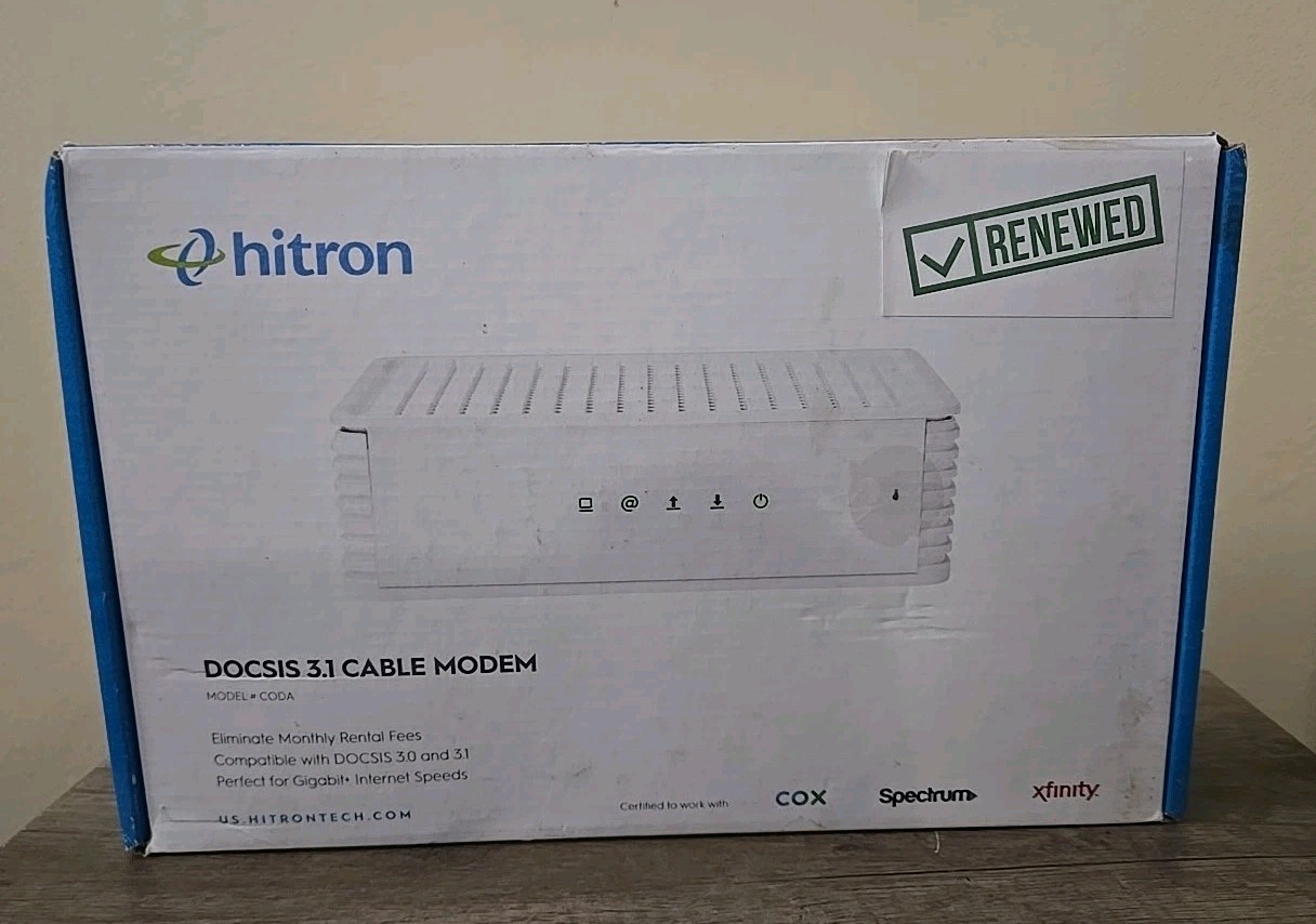 Hitron DOCSIS 3.1 Cable Modem Broadband Internet CODA-S12 CODA-46 3.0 2.0 White