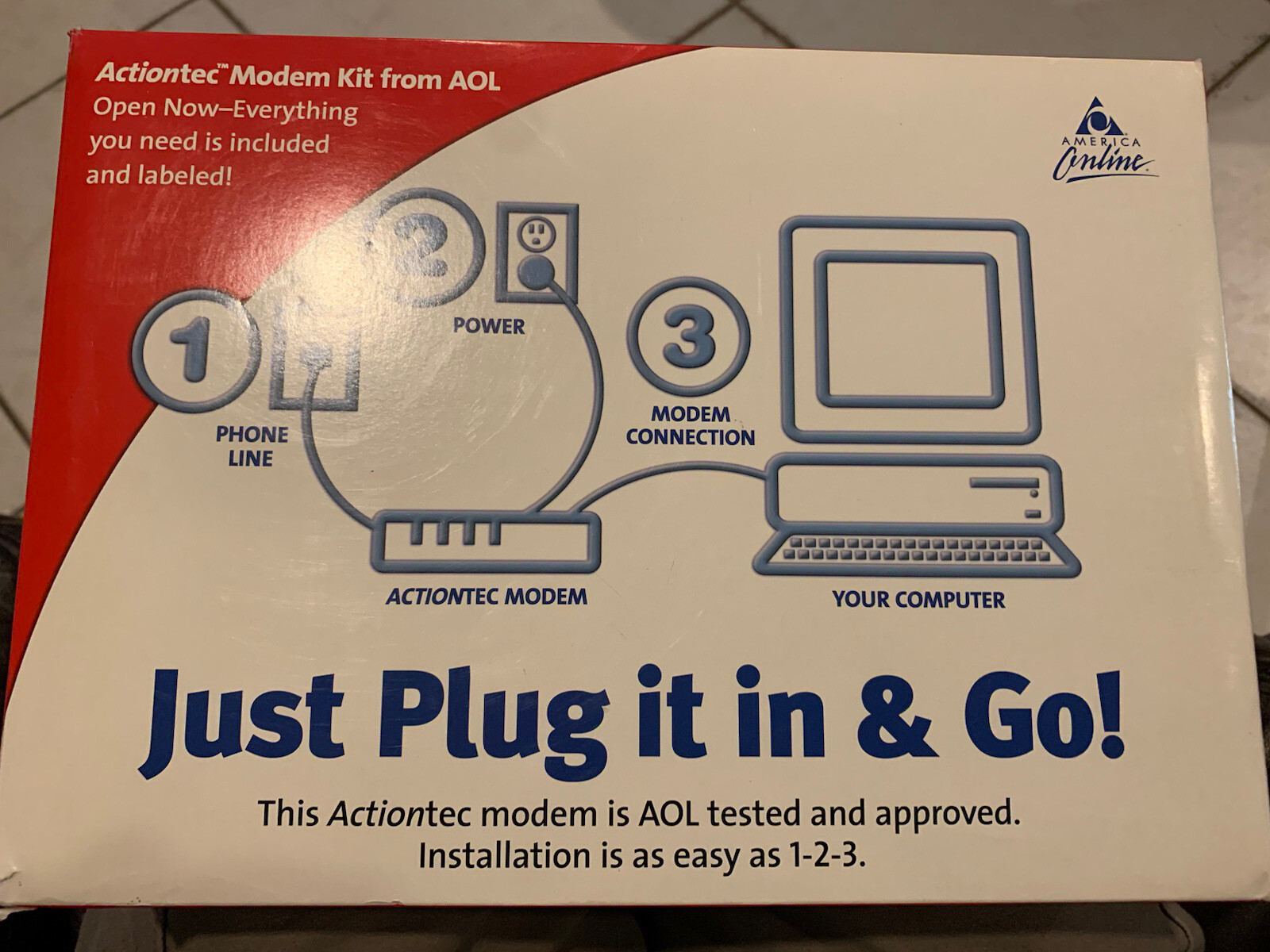 NEW & Sealed Actiontec Modem Kit from AOL EX56012-04 Item #14273 Online Internet