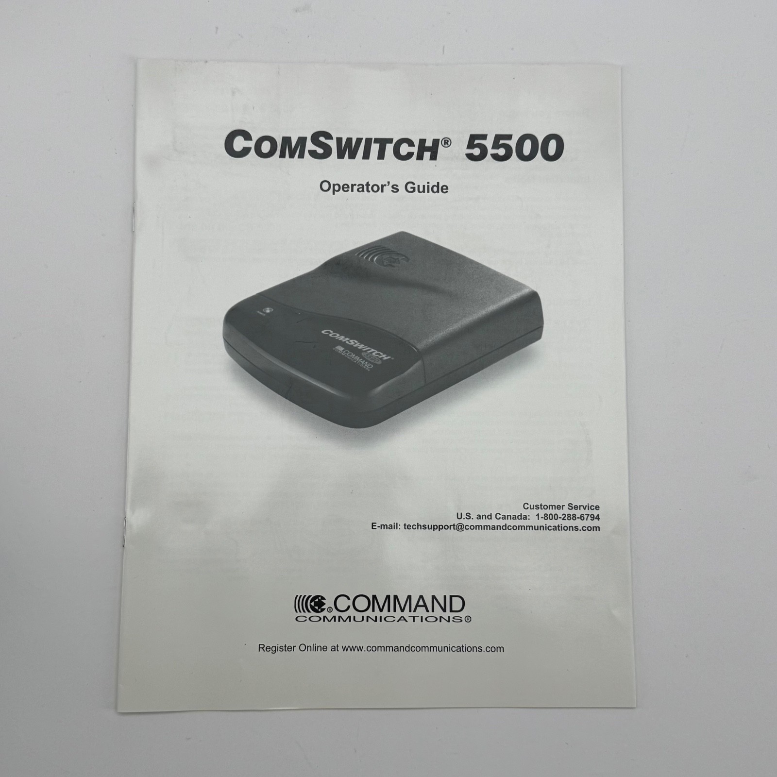 ComSwitch 5500 Phone Line Sharing Switch DSL Fax Modem Router Box w Adapter