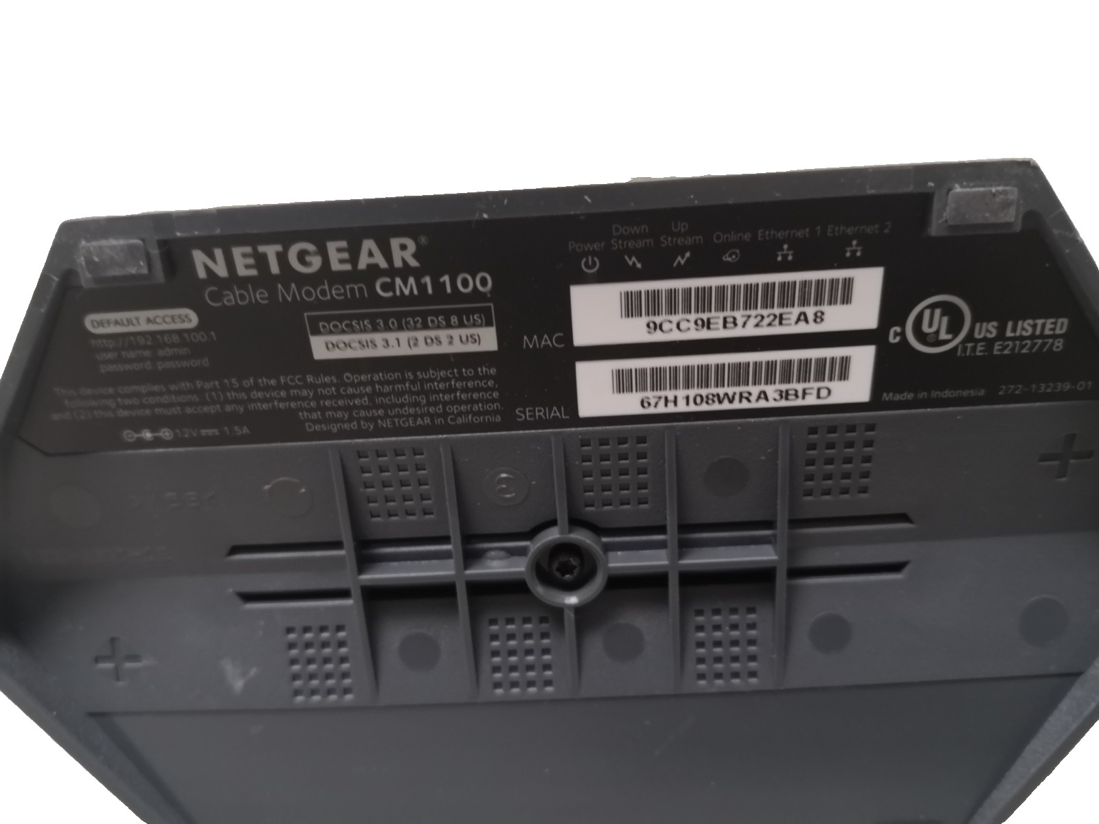Netgear CM1100 Cable Modem DOCSIS 3.1 | Tested