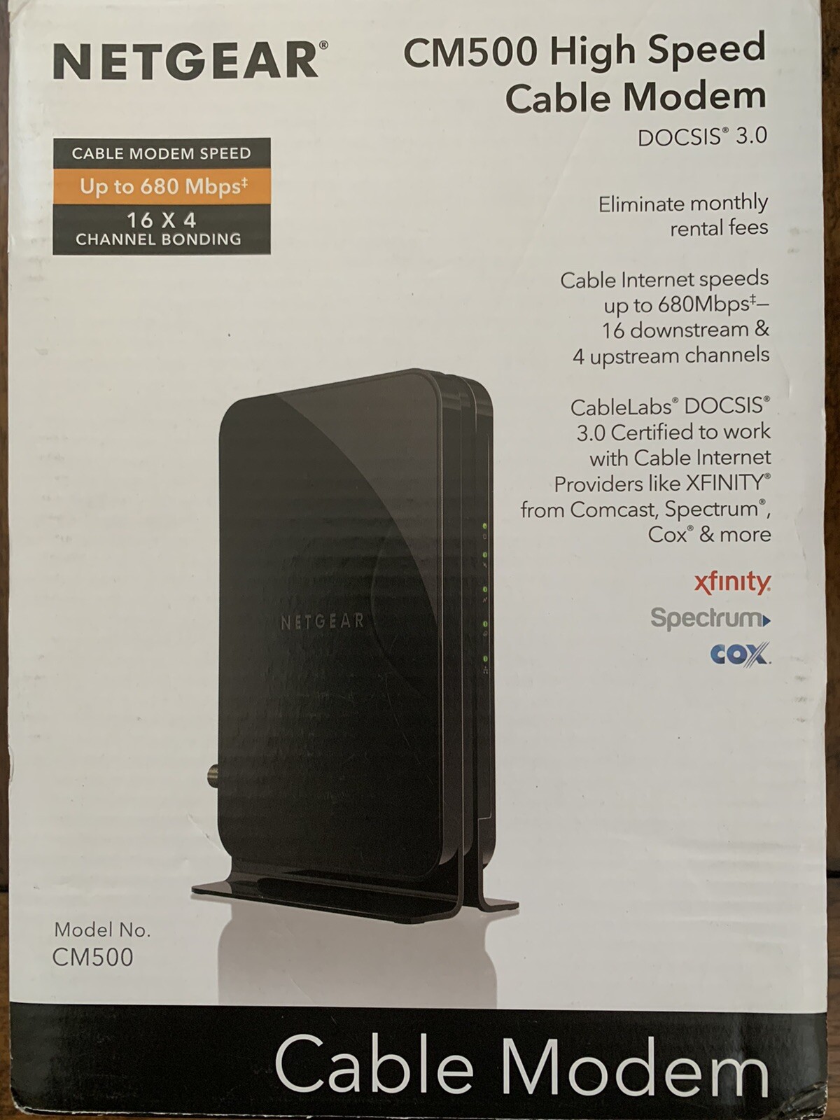 NETGEAR Cm500-1aznas 16×4 DOCSIS 3.0 Cable Modem Max Download Speeds of 686mbps