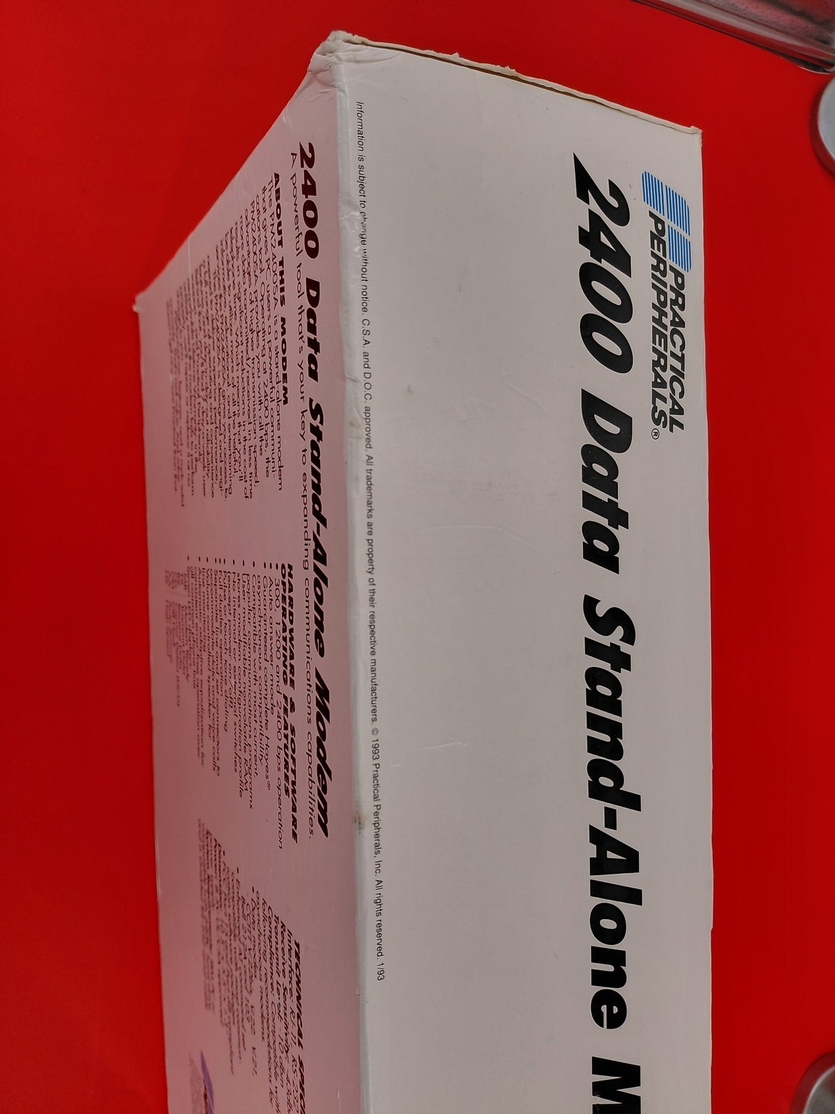 Practical Peripherals 2400 Data Stand-Alone Modem PM2400SA Vintage NOS