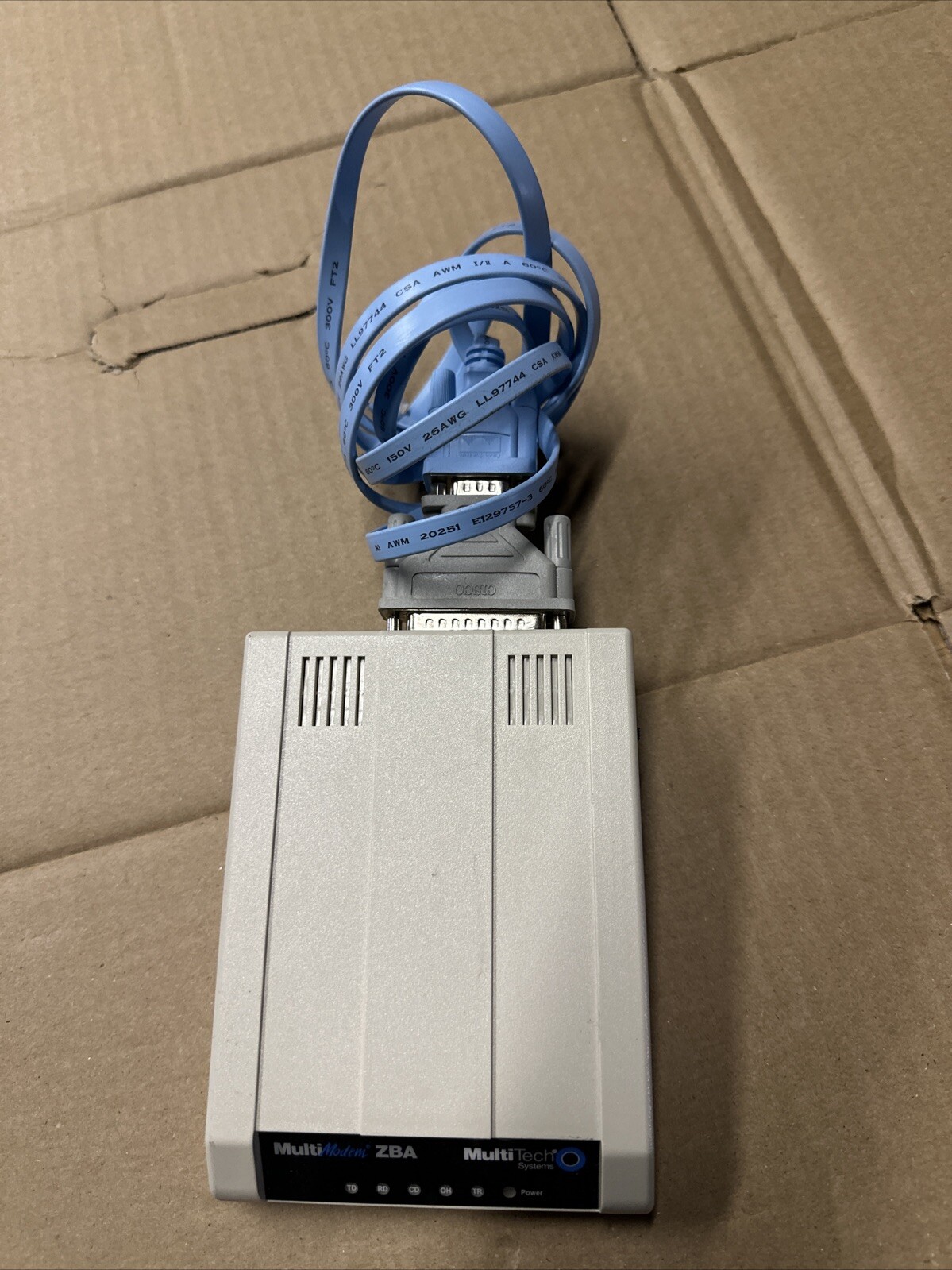 MultiTech MultiModem ZBA V.92 External Data Fax Modem 56K MT9234ZBA Tested Works