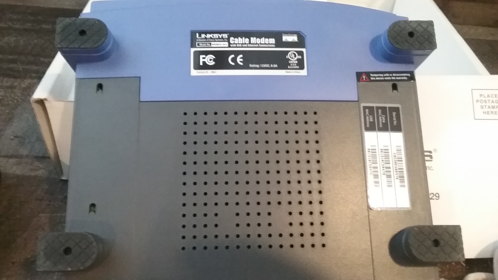 Linksys Cable Modem Model BEFCMU10 Version 4 with USB and Ethernet Connection