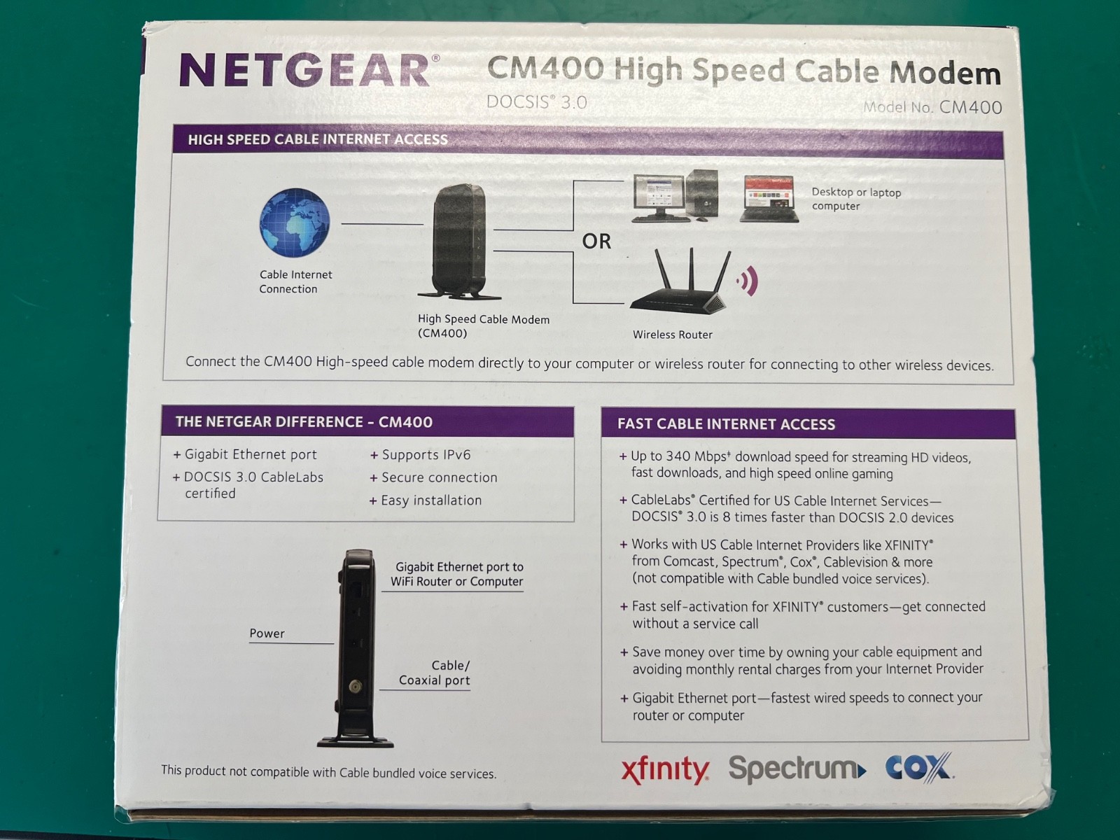 Netgear CM400 High Speed Cable Modem