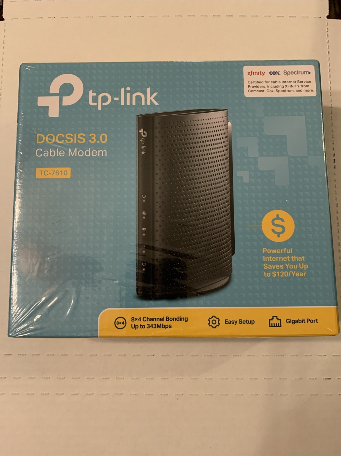 TP-Link Docsis 3.0 Cable Modem 343 Mbps TC-7610 (NEW)