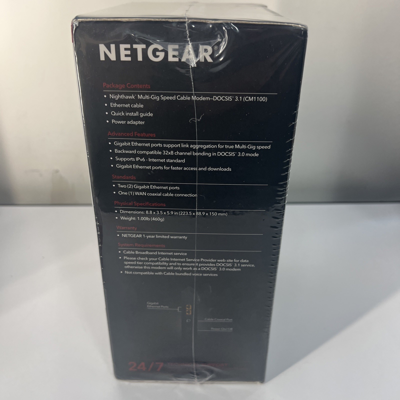 NETGEAR Nighthawk CM1100 Cable Modem DOCSIS 3.1 Xfinity Spectrum Cox – Multi-Gig