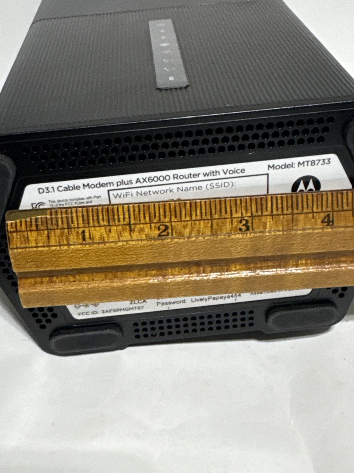 Motorola MT8733 WiFi 6 Router AX6000 Multi-Gig Modem 2 Phone Ports No Power Cord