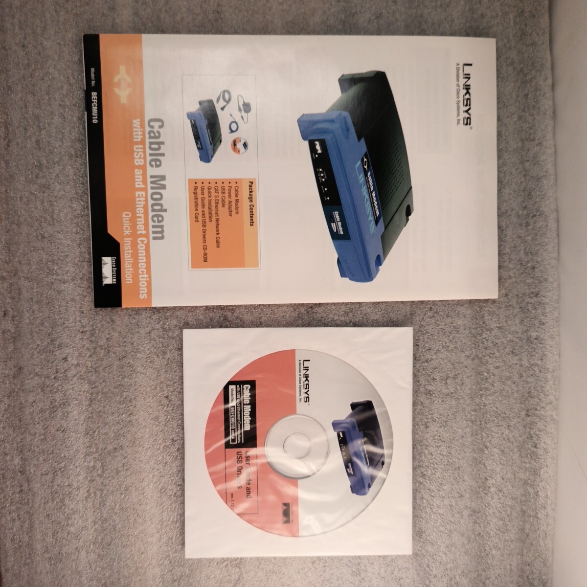 Linksys Cable Modem BEFCMU10 USB & Ethernet Connections