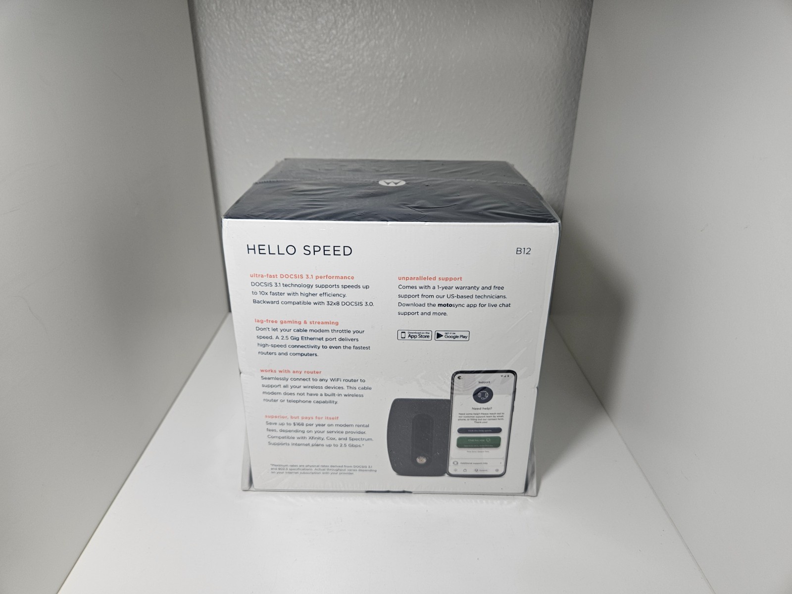 Brand NEW Motorola B12 DOCSIS 3.1 Cable Modem 2.5Gbps Port Xfinity Cox Spectrum