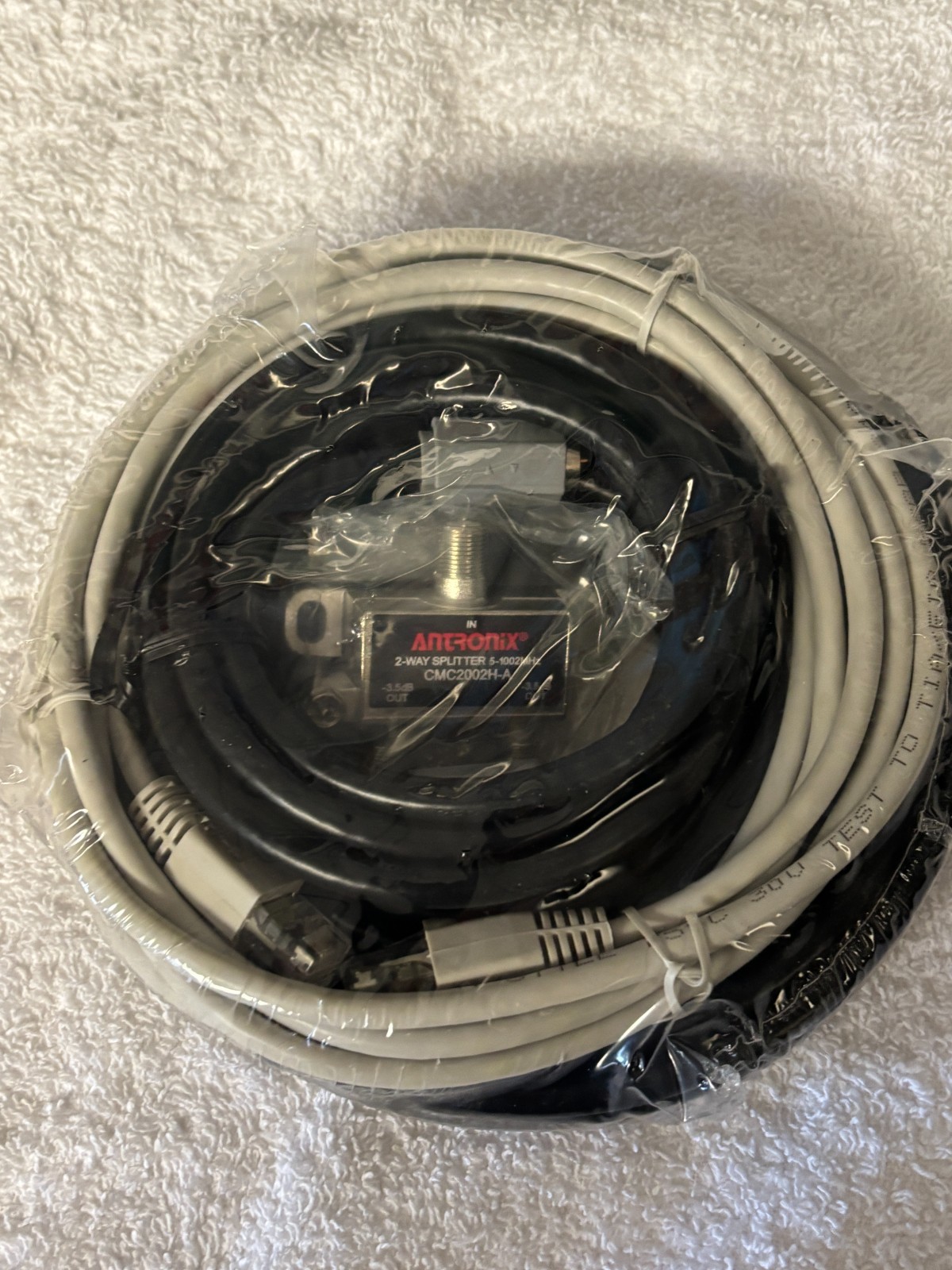 HSD Kit 12ft and 6 ft Coax Jumper 7ft Ethernet 2 way splitter New Sealed